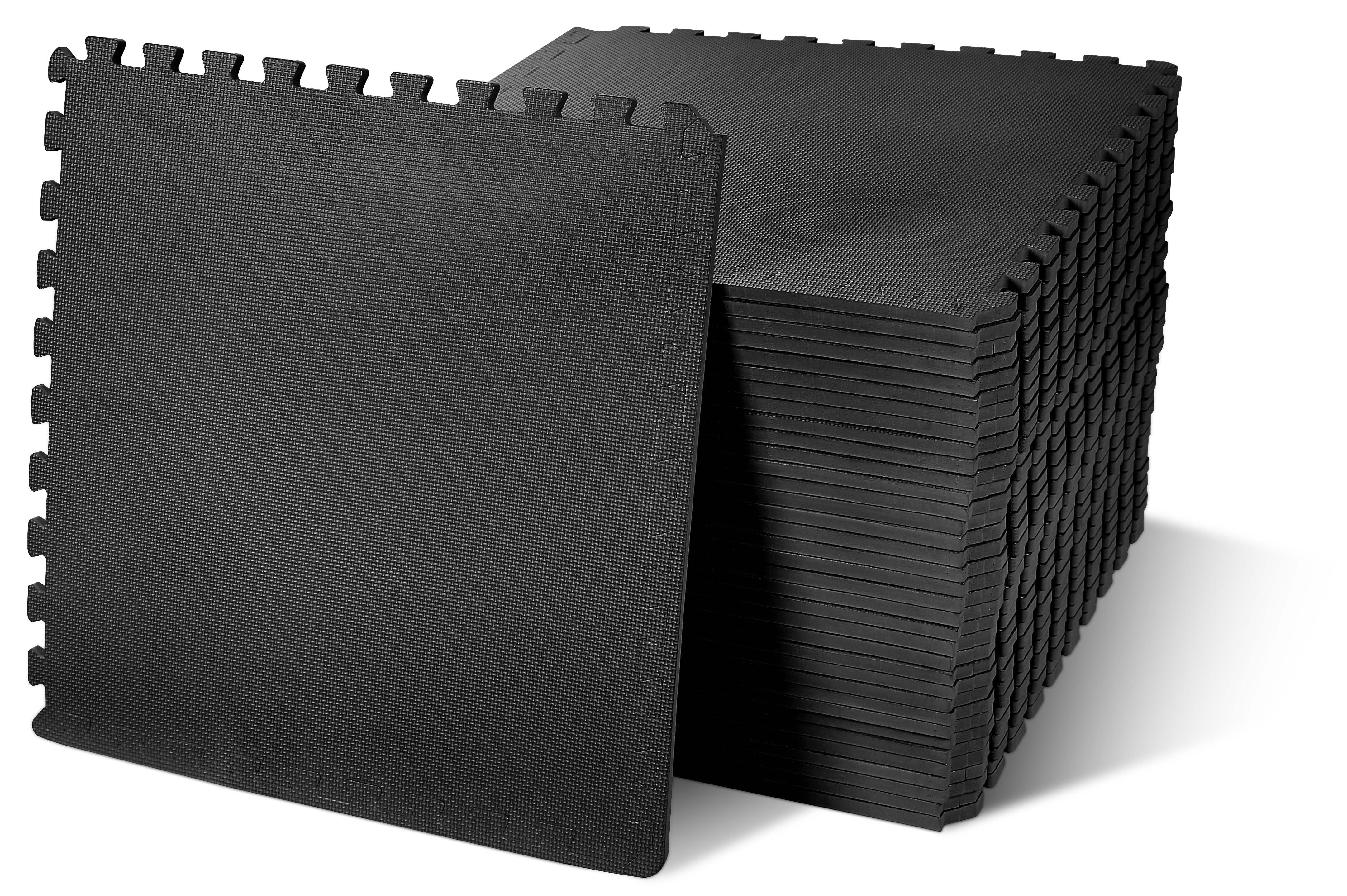 BalanceFrom 1/2" EXTRA Thick Puzzle Exercise Mat with EVA Foam Interlocking Tiles for MMA, Exercise, Gymnastics and Home Gym Protective Flooring, 144 Square Feet