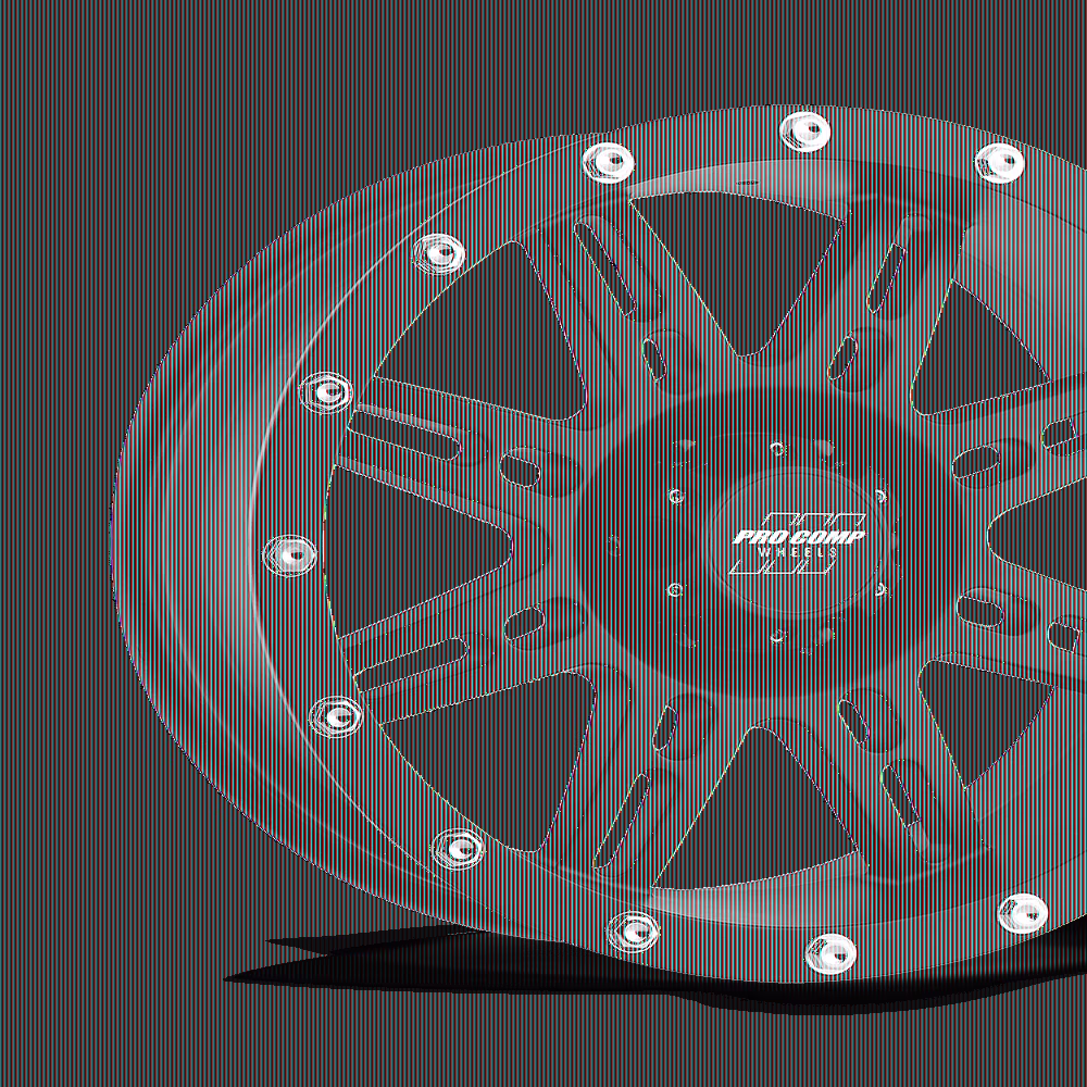 Pro Comp Cast Aluminum Wheel PXA31 16x8 6x5.5 F-BLK 0mm, PXA7031-6883