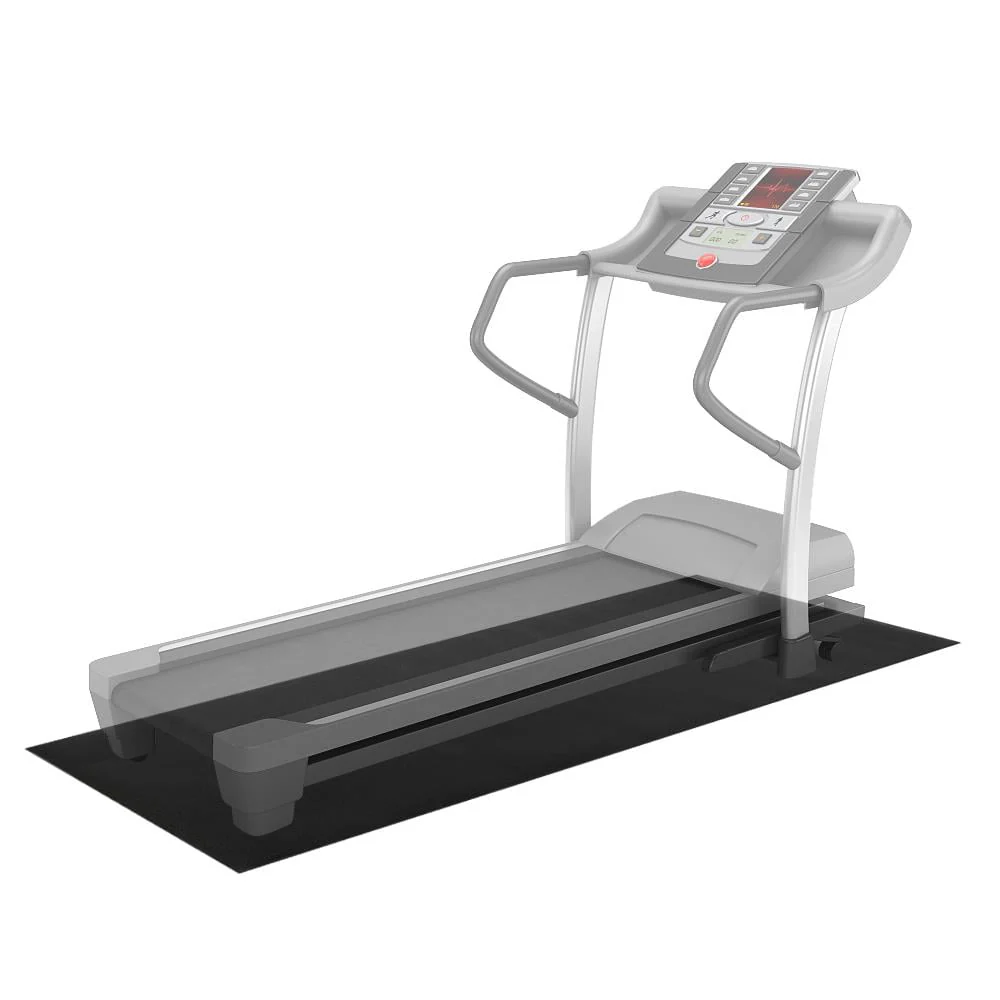 UBesGoo 51.18" x 23.62" Exercise Equipment Mat - 0.24" Thicness PVC Treadmill Mat, Exercise Bike Mat, Fitness Mat, Gym Mat, Black