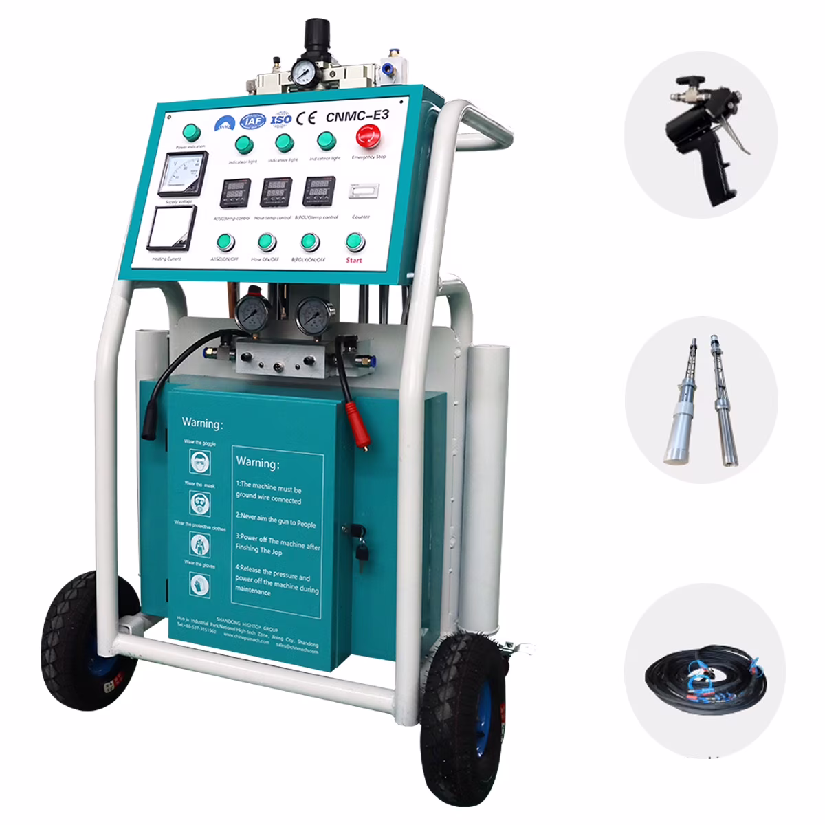Pneumatic PU Foam Spray Machine 110V 3.5Kw High Power Polyurethane Insulation Spray Machine，Polyurethane Foam Sprayer for Wall and Roof Insulation Spray
