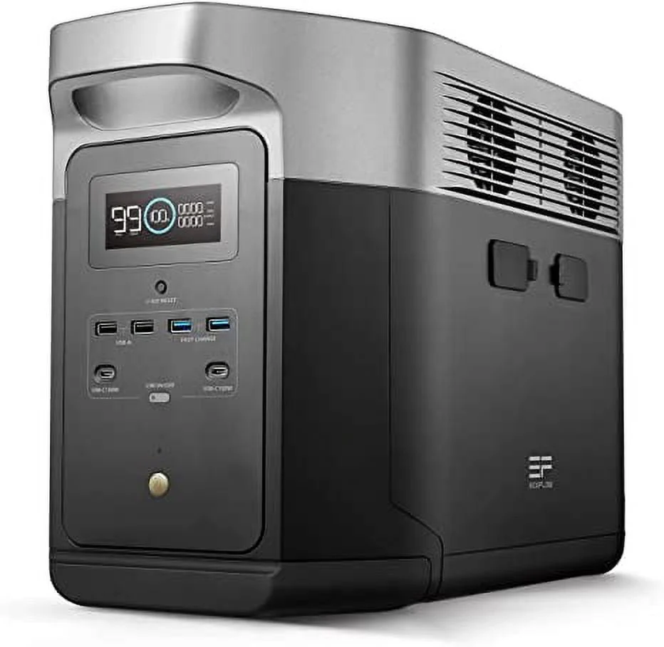 EcoFlow DELTA Max 2000 Portable Power Station 2016Wh Capacity,Solar Generator 2400W AC Output for Outdoor Camping,Home Backup,Emergency,RV,off-Grid