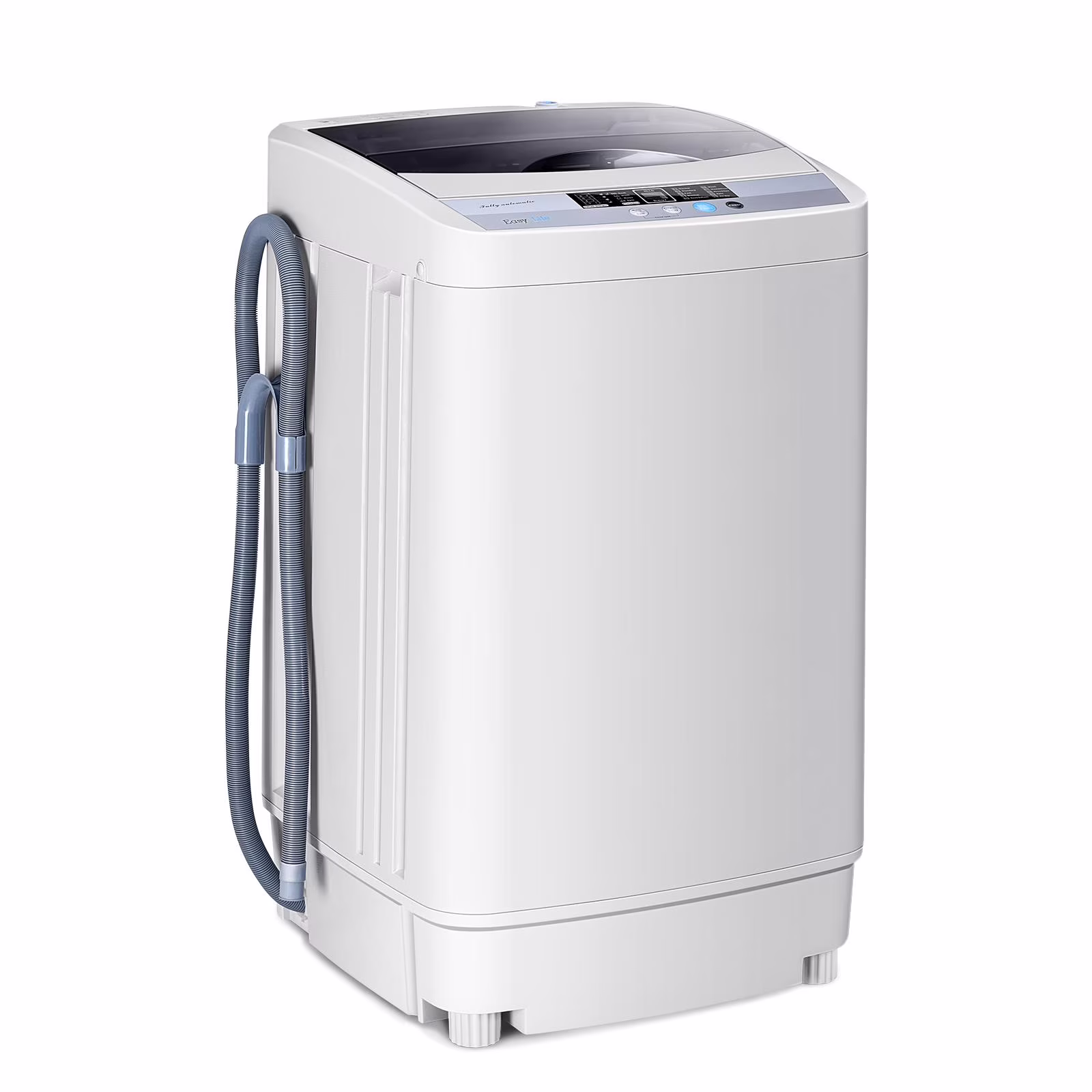 Giantex Full-Automatic Washing Machine, 1.34 Cu.ft Compact Washer w/10 Programs, 8 Water Levels & LED Panel, 9.92 Lbs Capacity Portable Cloth Washer and Spinner w/Drain Pump
