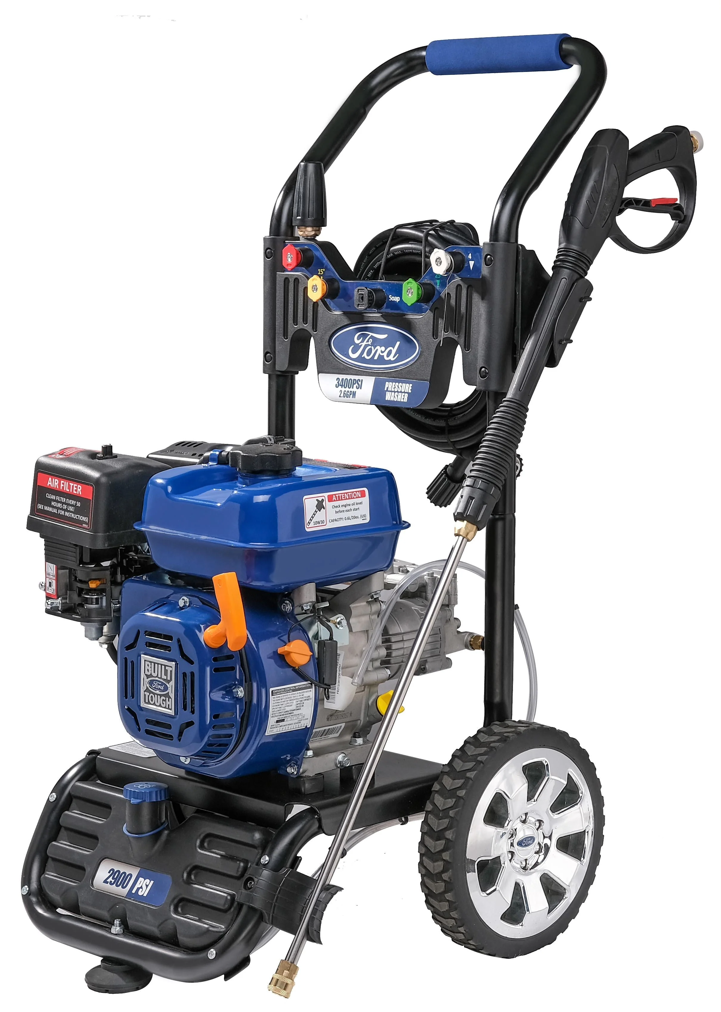 Ford Gas-Powered 3400 PSI 212cc Pressure Washer with Turbo Nozzle - CARB Compliant