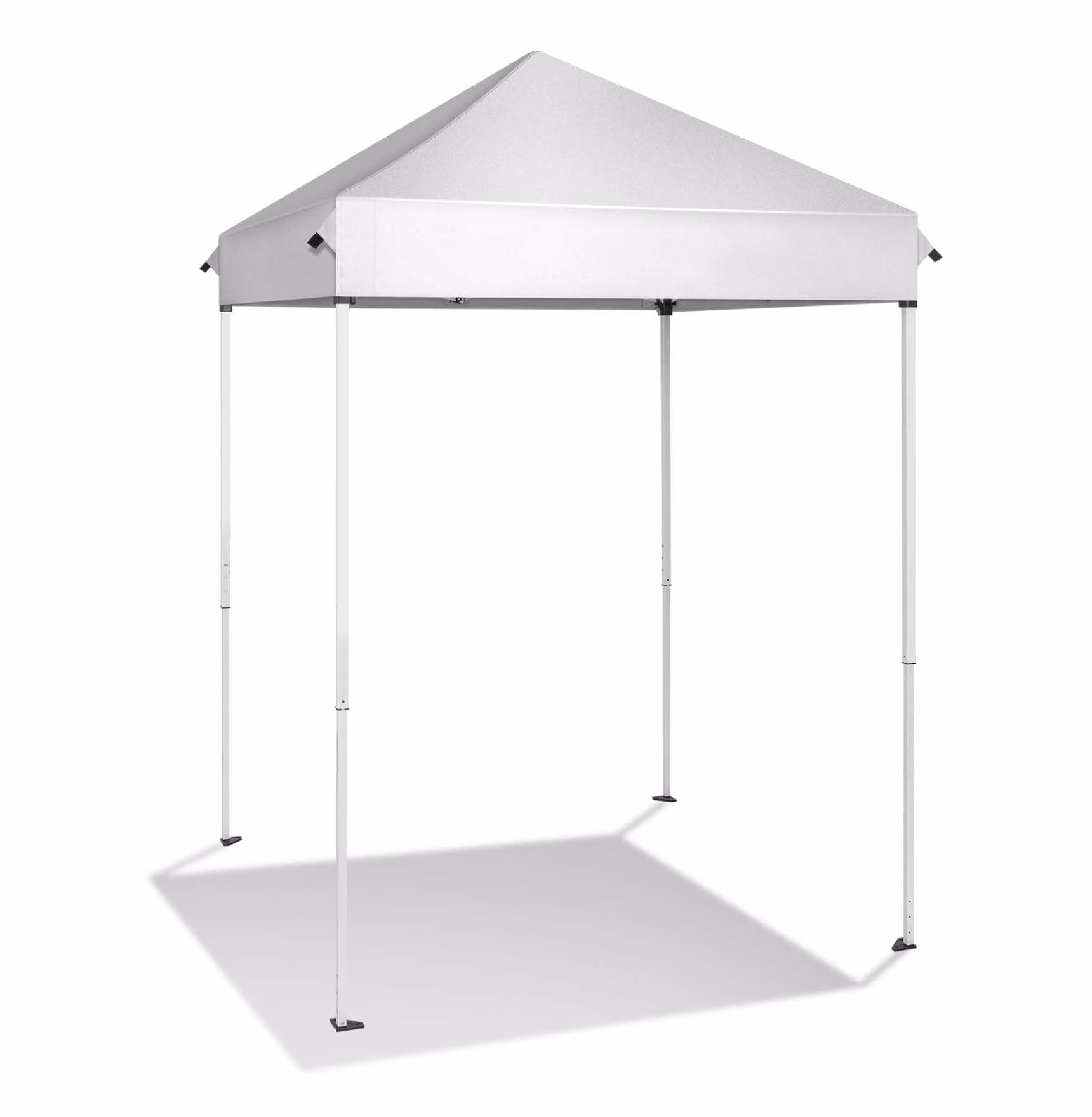 AetherLove 5x5 Pop Up Canopy Tent, Ez Up Outdoor Canopy Tent Instant Shelter with Carry Bag Straight Legs Patio Balcony Porch Backyard Garden,White