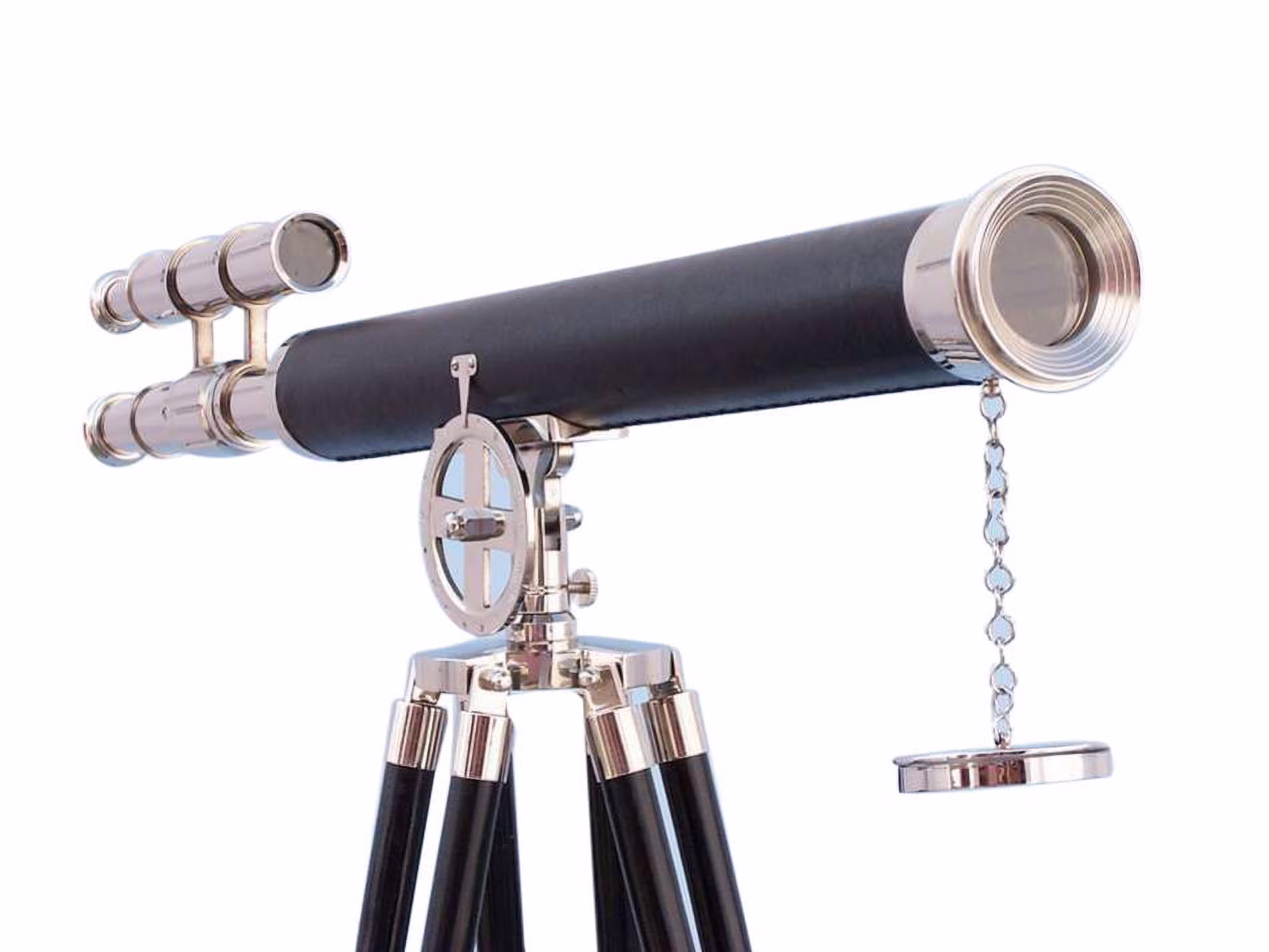Chrome/Black Griffith Astro Telescope 64" - Tall Chrome Telescope - Nautical Decoration - Chrome Floor Standing Telescope - Brand New