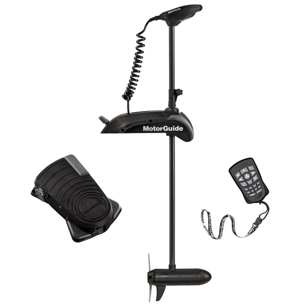 Motorguide Xi5 Wireless Electric Steer Bow Mount Freshwater Variable Speed Trolling Motor with Foot Pedal, Built In Sonar Transducer & Pinpoint GPS