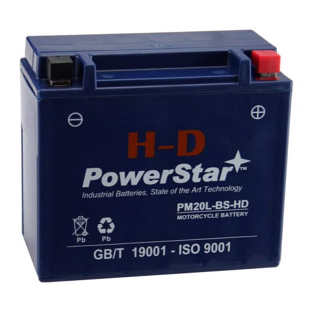 PowerStar YTX20HL-BS Battery ATV UTV Snowmobile Motorcycle Replaces Koyo, , Exide BTX20HL-BS, Deka ETX20HL, Motocross M620BH/M720BH