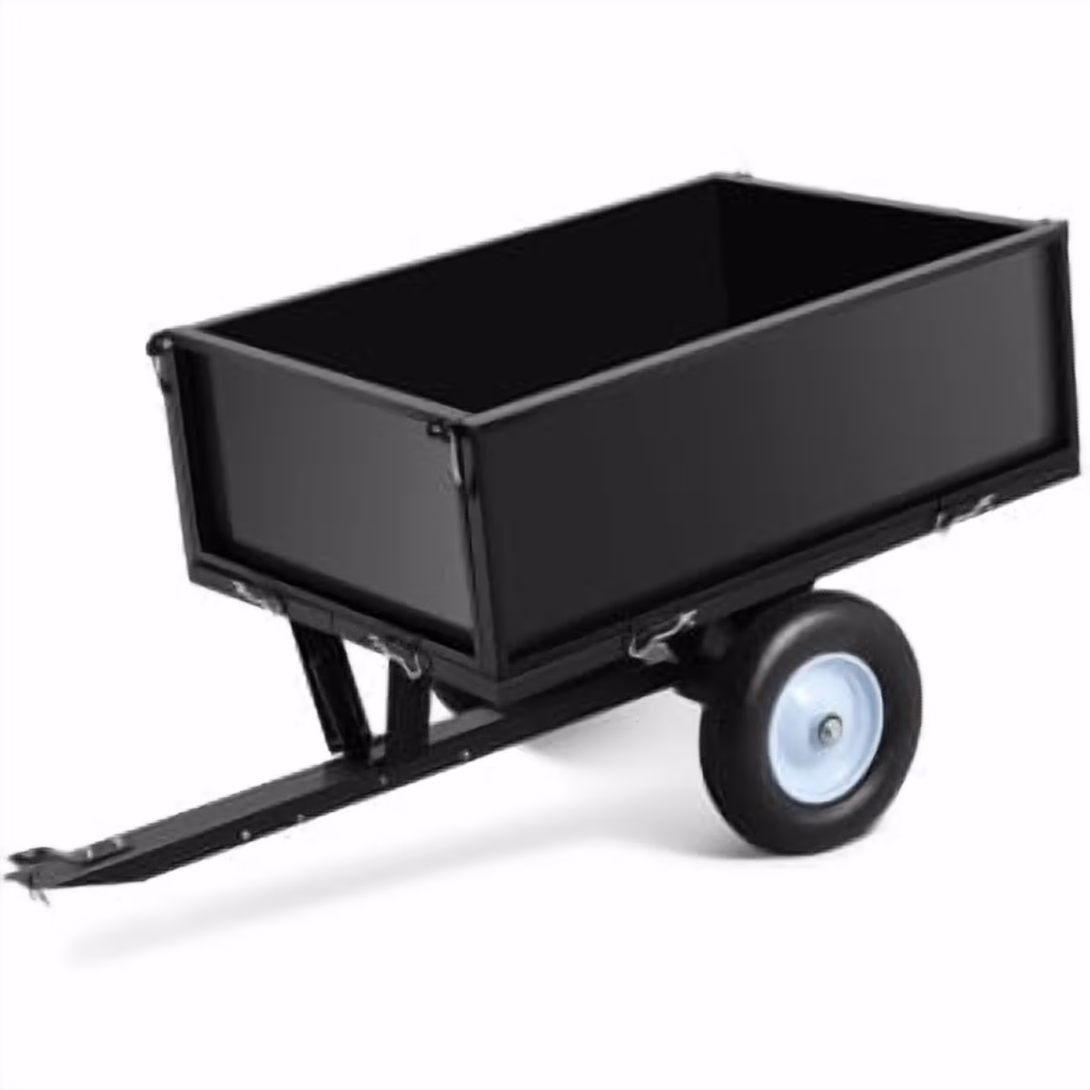Juiluna Heavy Duty Steel Dump Trailer, 500 Lbs Dump Cart, 12 Cu.Ft. Garden Utility Trailers, with 2 Wheels, for Tractor, ATV, UTV, Outdoor Lawn Mower