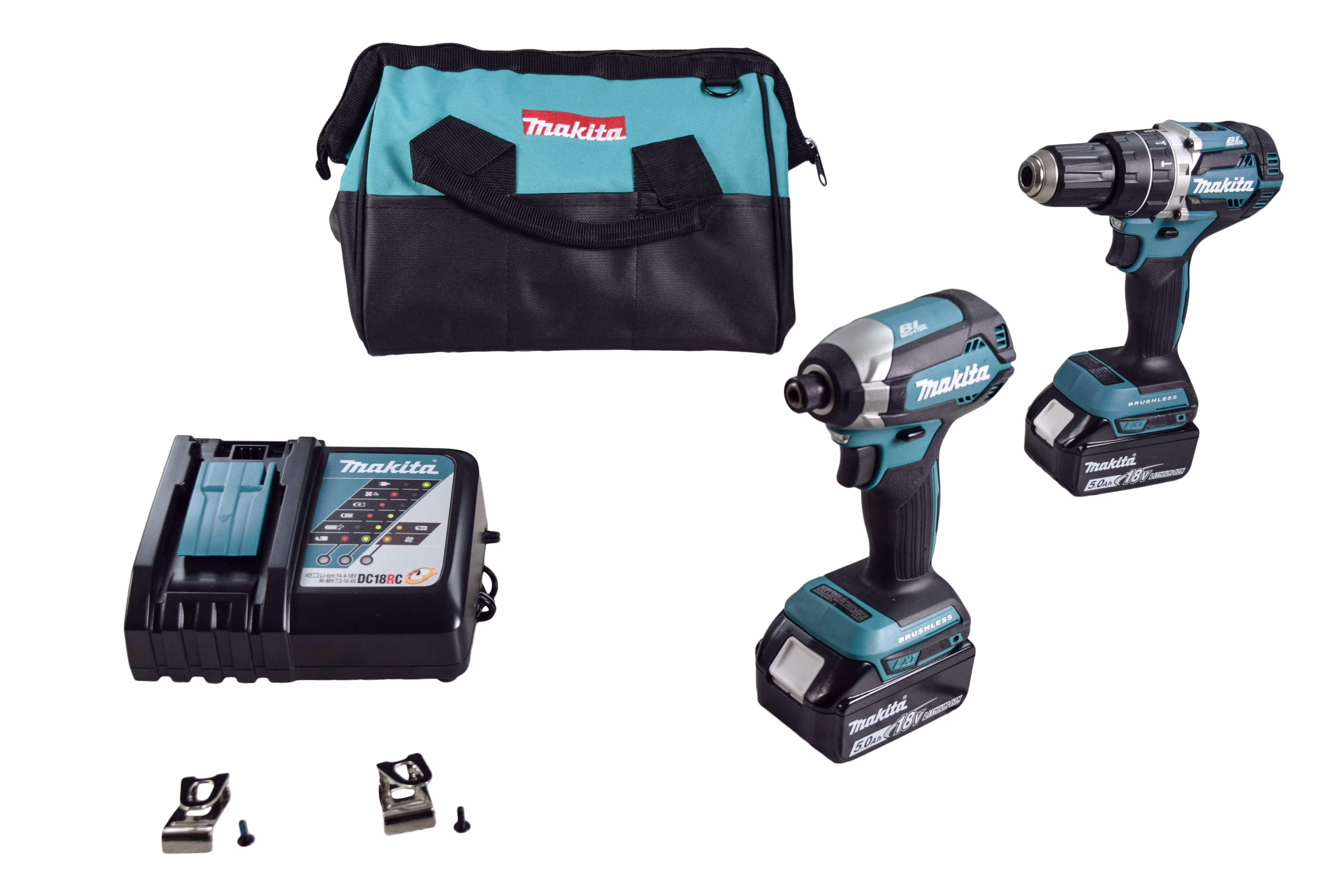 Makita 5.0Ah 18V LXT Lithium-Ion Brushless Cordless 2-Pc. Combo Kit XT269T