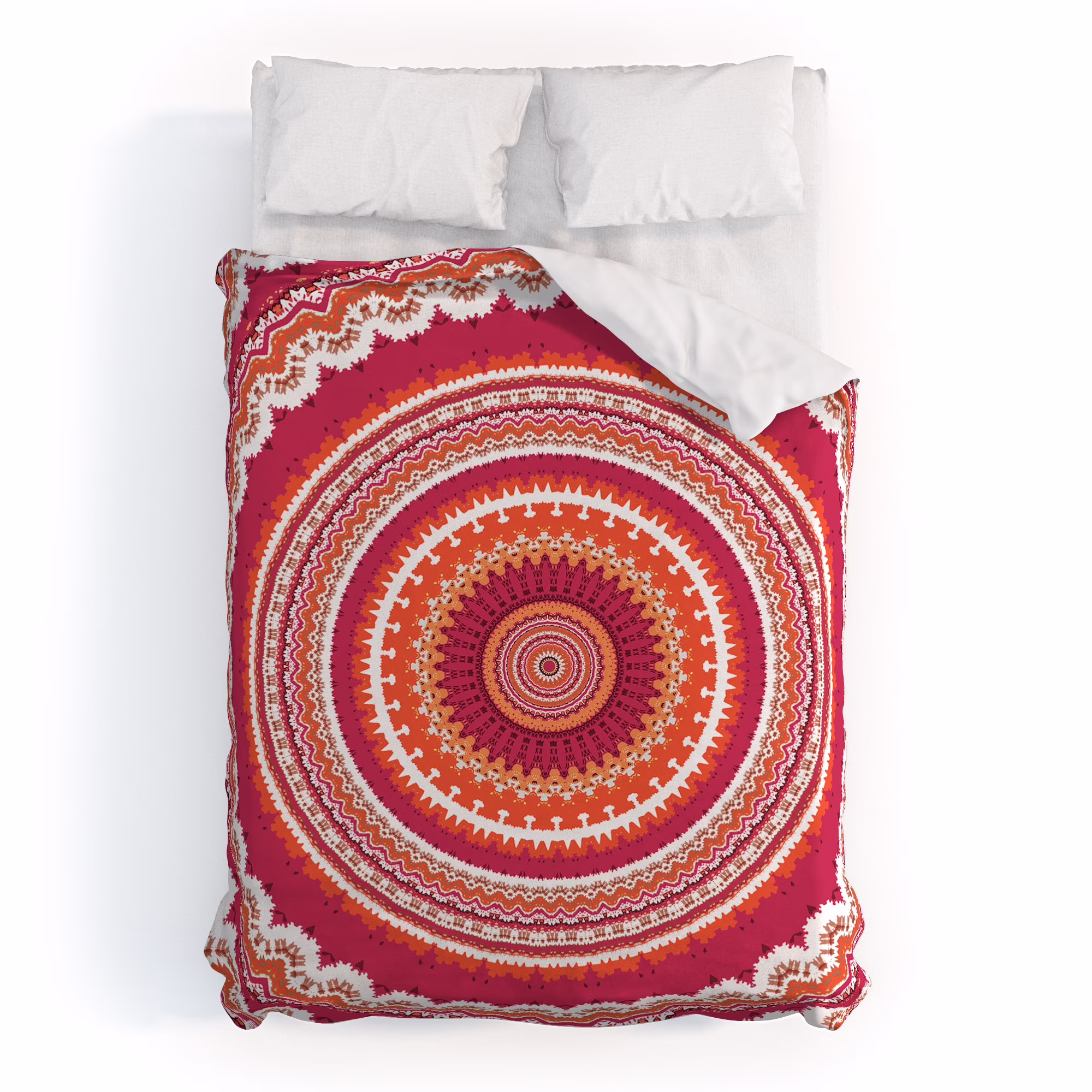 Society6 Sheila Wenzel-Ganny Coral Mandala Duvet Cover