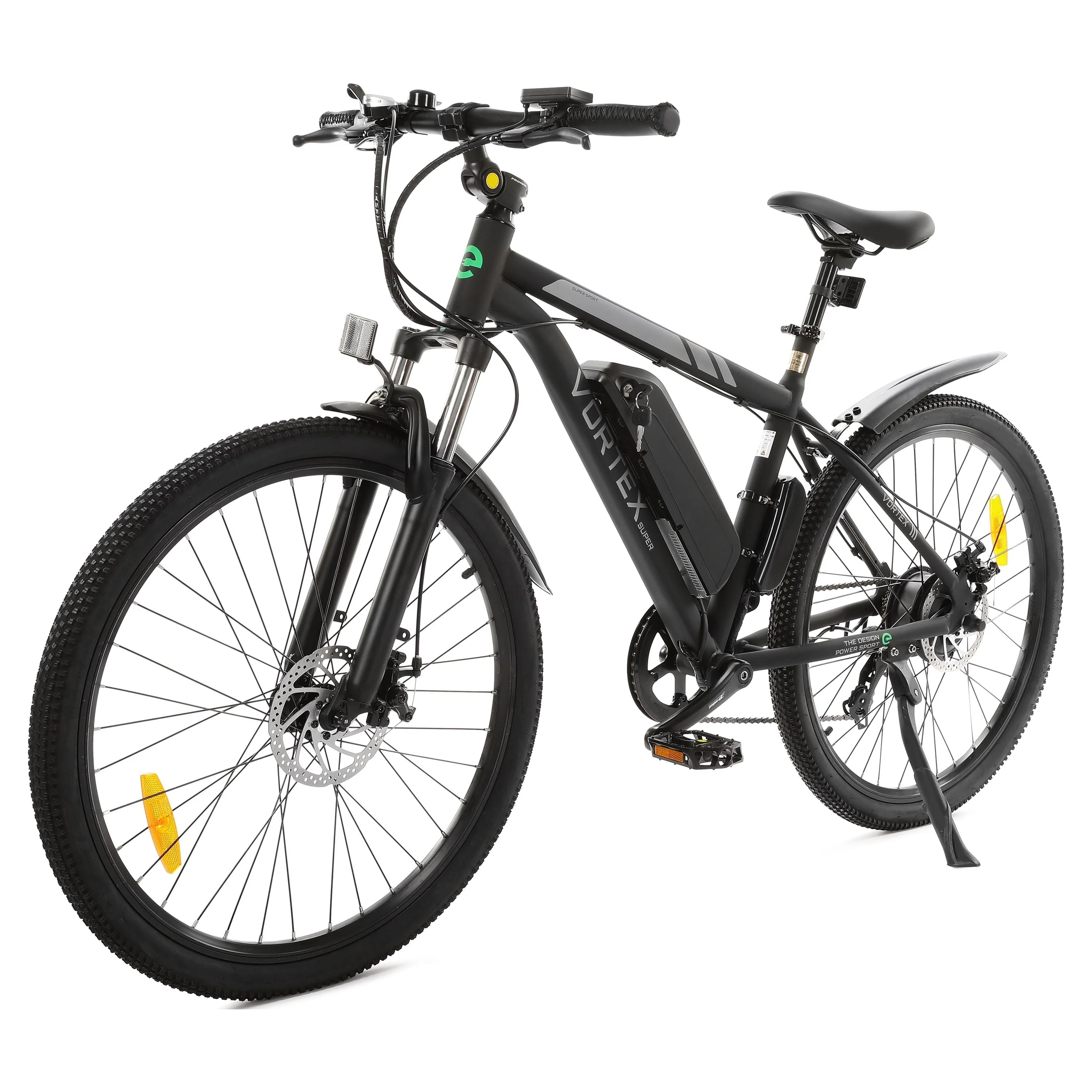 Ecotric Black 26 In. 36V 350W Electric City Bicycle e-Bike Removable Battery 7 Speed Pedal Assist