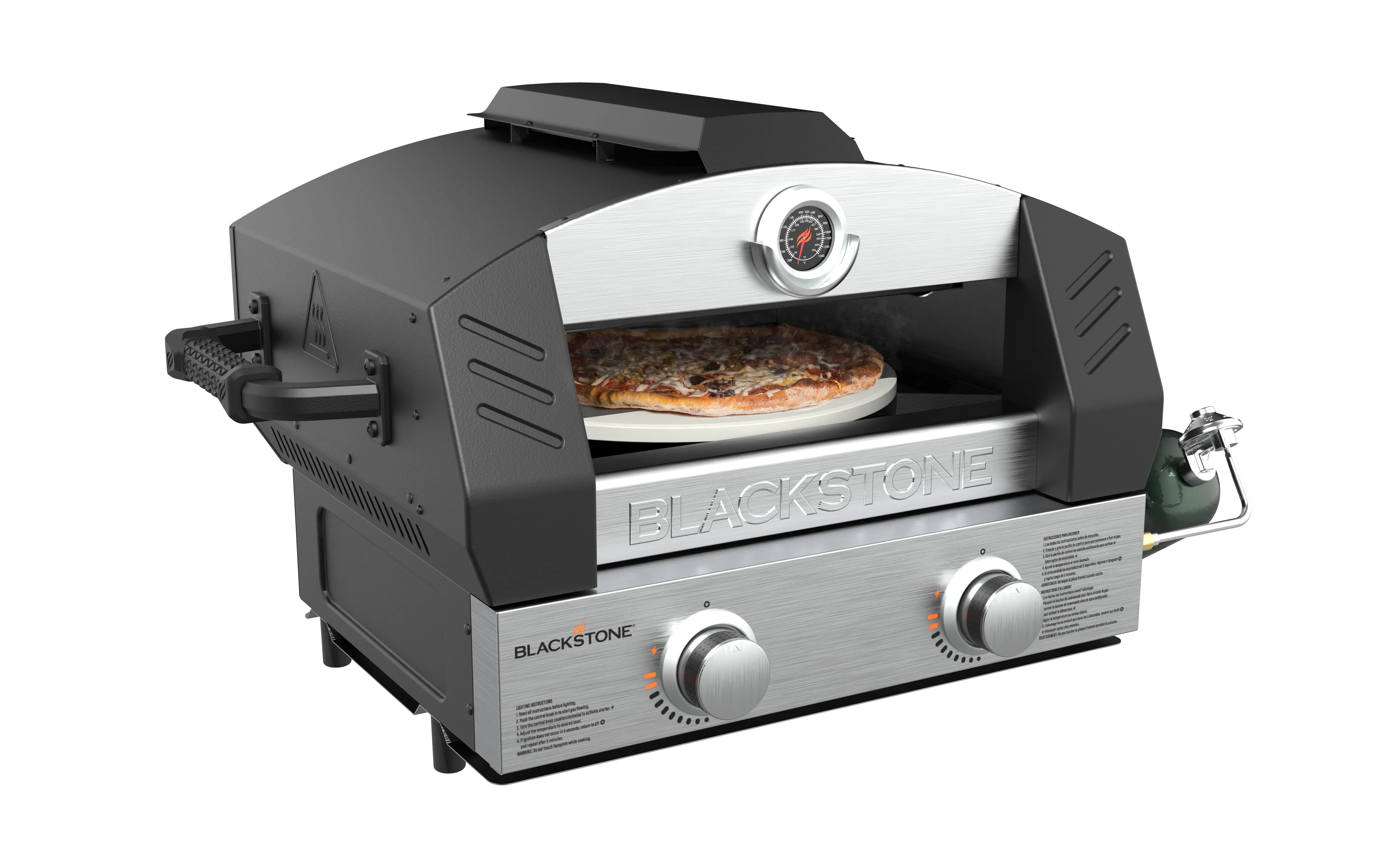 Blackstone 15" Cordierite Stone Portable Outdoor Pizza Oven with Pizza Peel and Cutter