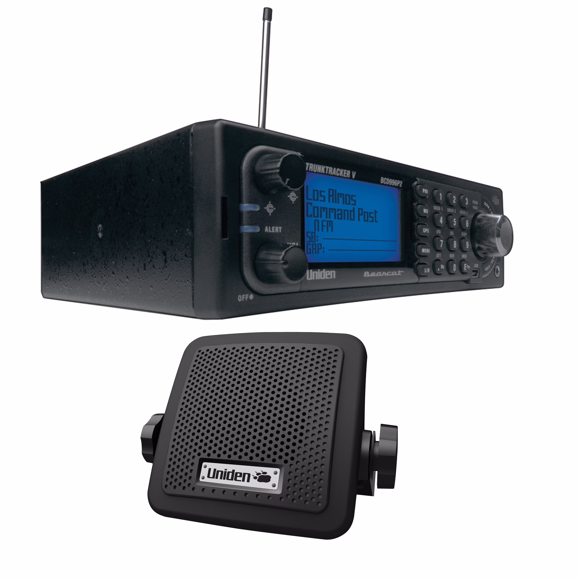 Uniden BCD996P2 TrunkTracker V Digital Mobile Scanner & BC7 Accessory CB/Scanner Speaker