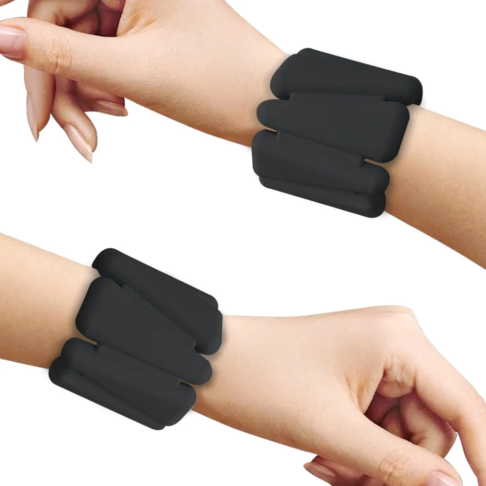 Toma 1 pair Wristband Weights Adjustable Ankle and Wrist Weights Wearable Weighting Bracelet for Yoga Dance Swimming Barbel Pilates