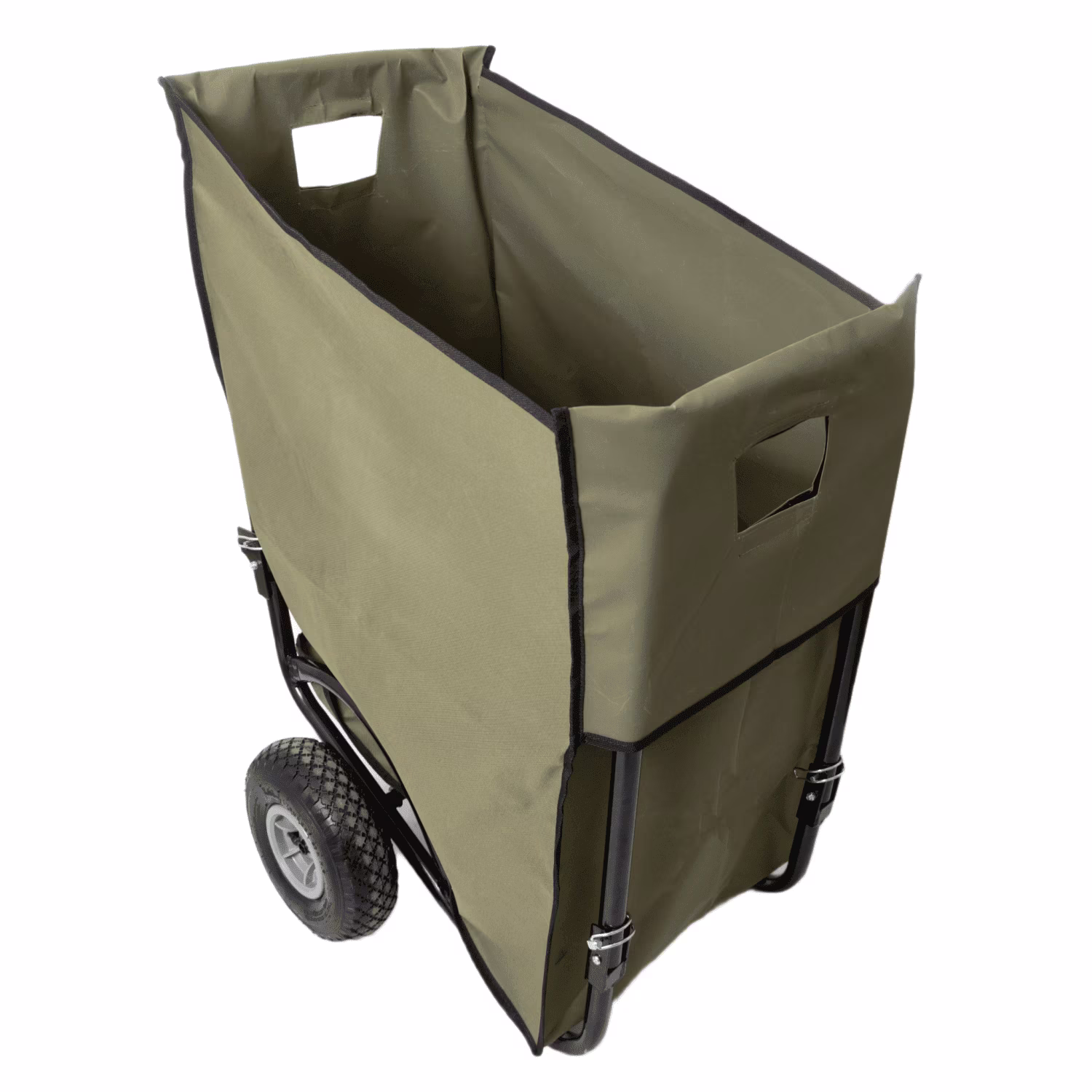 Lehman's Foldable Wheelbarrow Firewood Cart, Sturdy Wheel Barrow for Yard Cleanup Log Transport and Outdoor Tasks, Collapsible For Easy Storage
