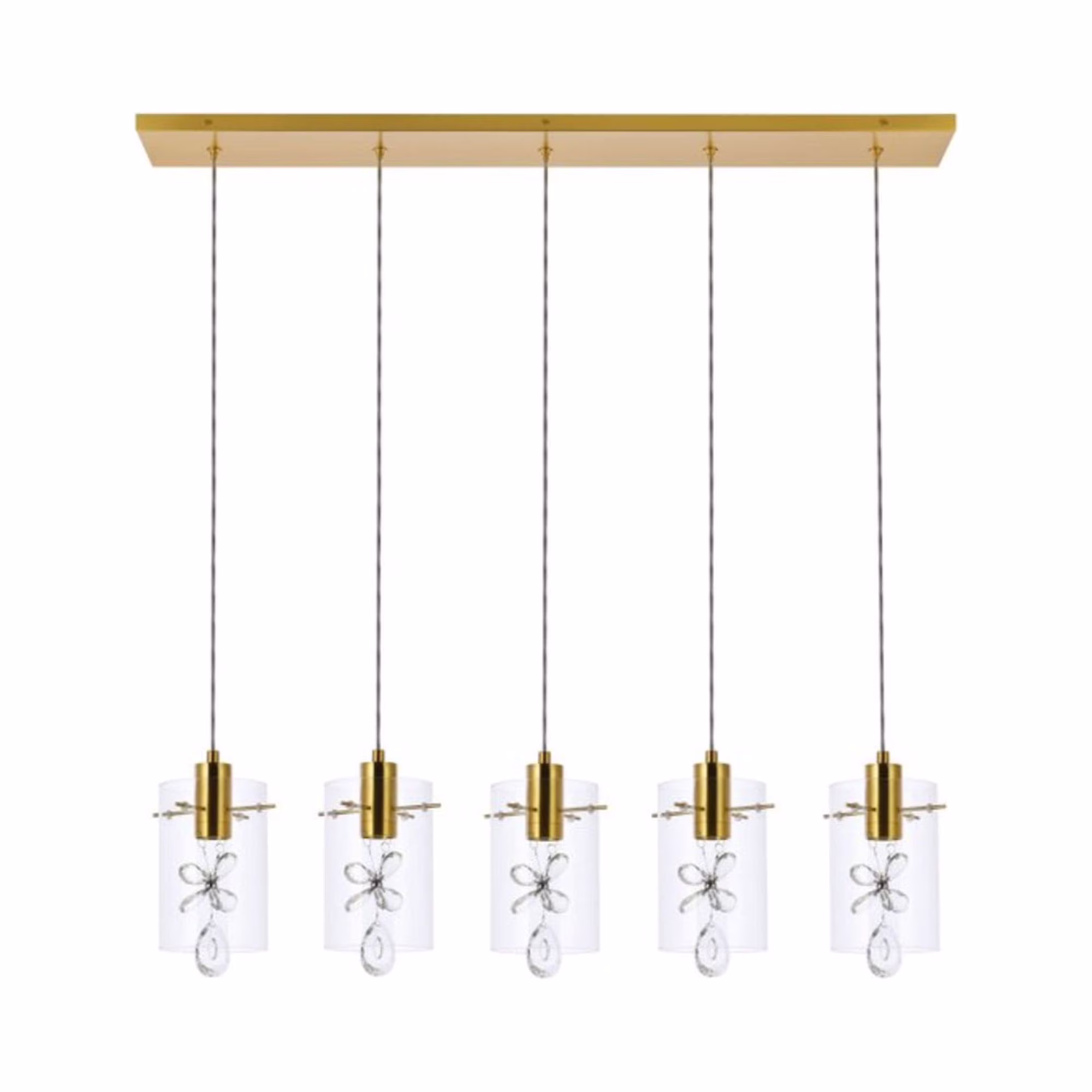 Hana 5 lights Gold Pendant