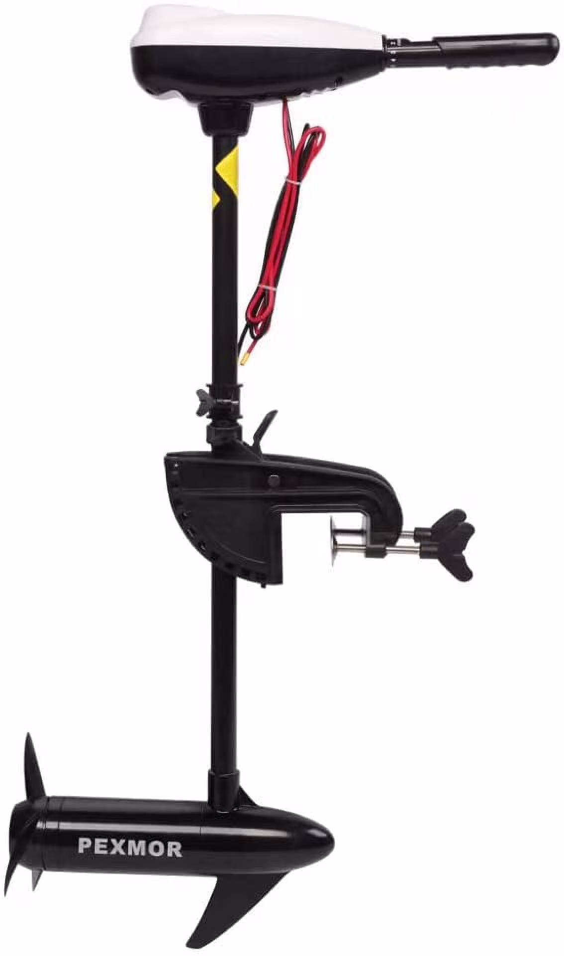 PEXMOR Electric Trolling Motor 36/46/55/86LBS Thrust Saltwater Transom Mounted w/LED Battery Indicator 8 Variable Speed for Kayak, Inflatable Fishing Boats