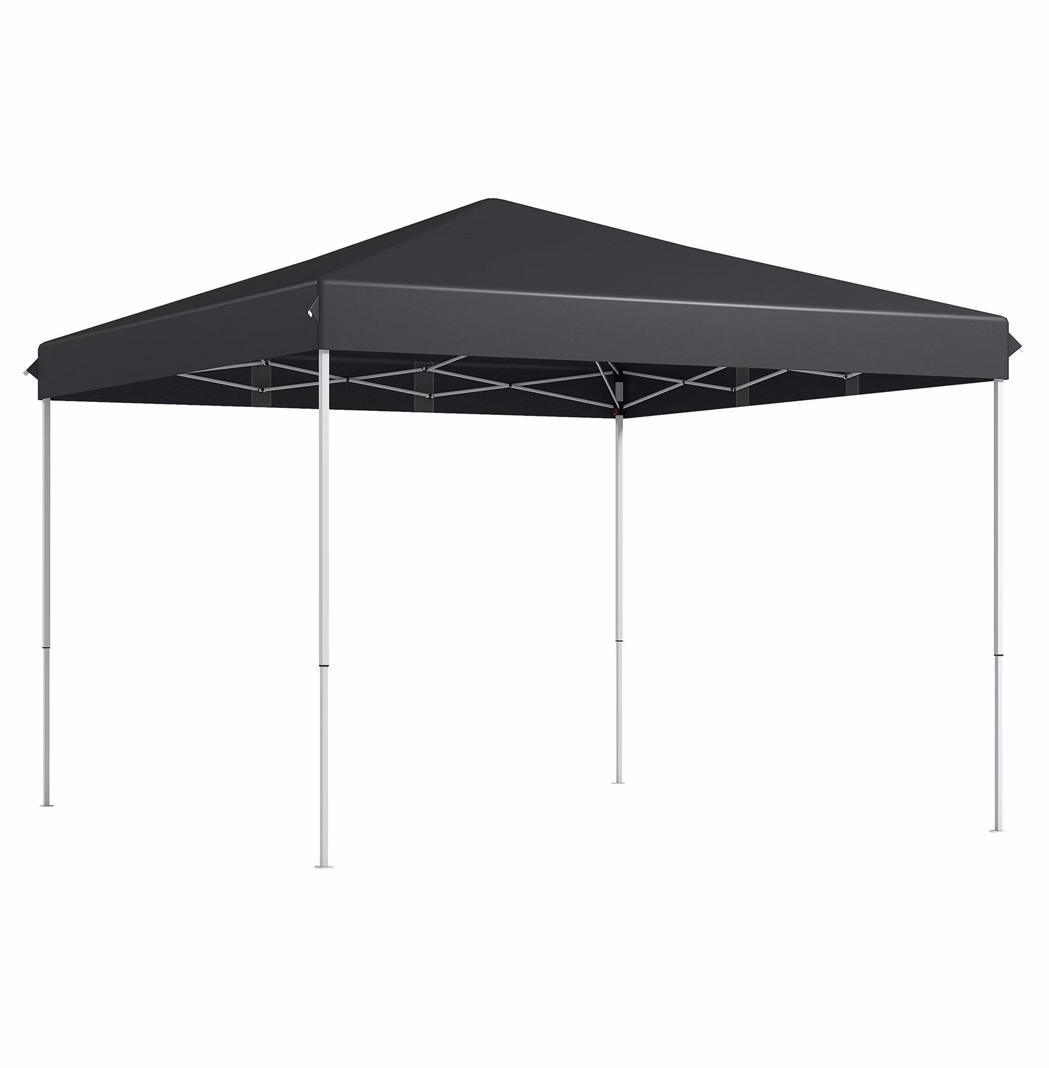 13x13 Pop Up Canopy Tent - Gray - w/Wheeled Bag - Adjustable Height - Outdoor Shade for Parties, Events & Picnics