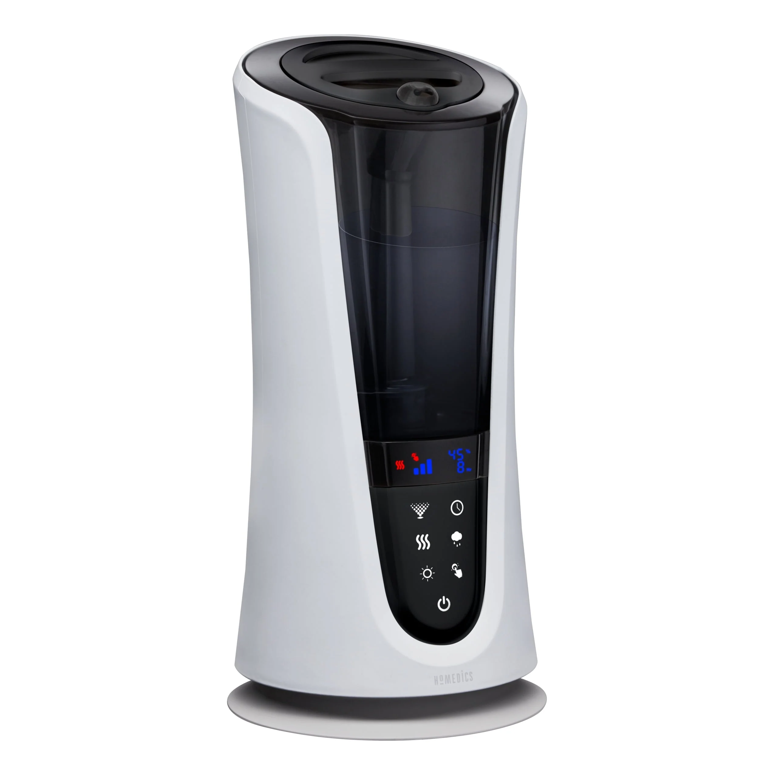 Homedics Total Comfort Deluxe Top Fill Warm & Cool Ultrasonic Humidifier, Programmable Humidistat with Night-Light and Aromatherapy, 521 ft sq. Coverage Area