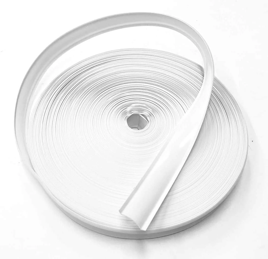 White Vinyl 7/8" Insert Molding Trim Screw Cover RV Camper Travel Trailer (100 ft)