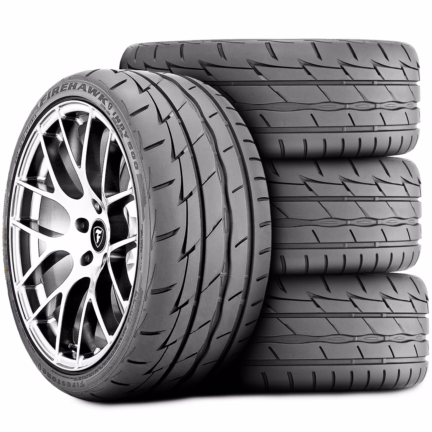 Set of 4 (FOUR) Firestone Firehawk Indy 500 205/55R16 91W High Performance Tires Fits: 2012-13 Honda Civic EX-L, 2014-15 Honda Civic EX