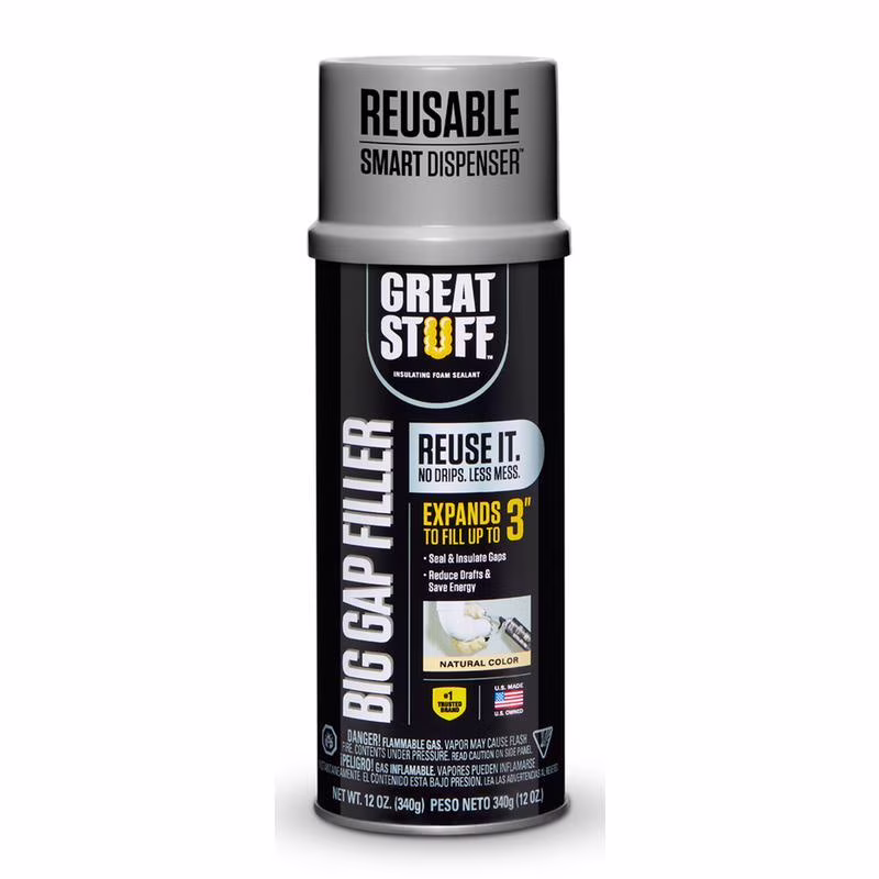GREAT STUFF SMART DISPENSER, Expanding Foam, Big Gap Filler 12oz Case of 12