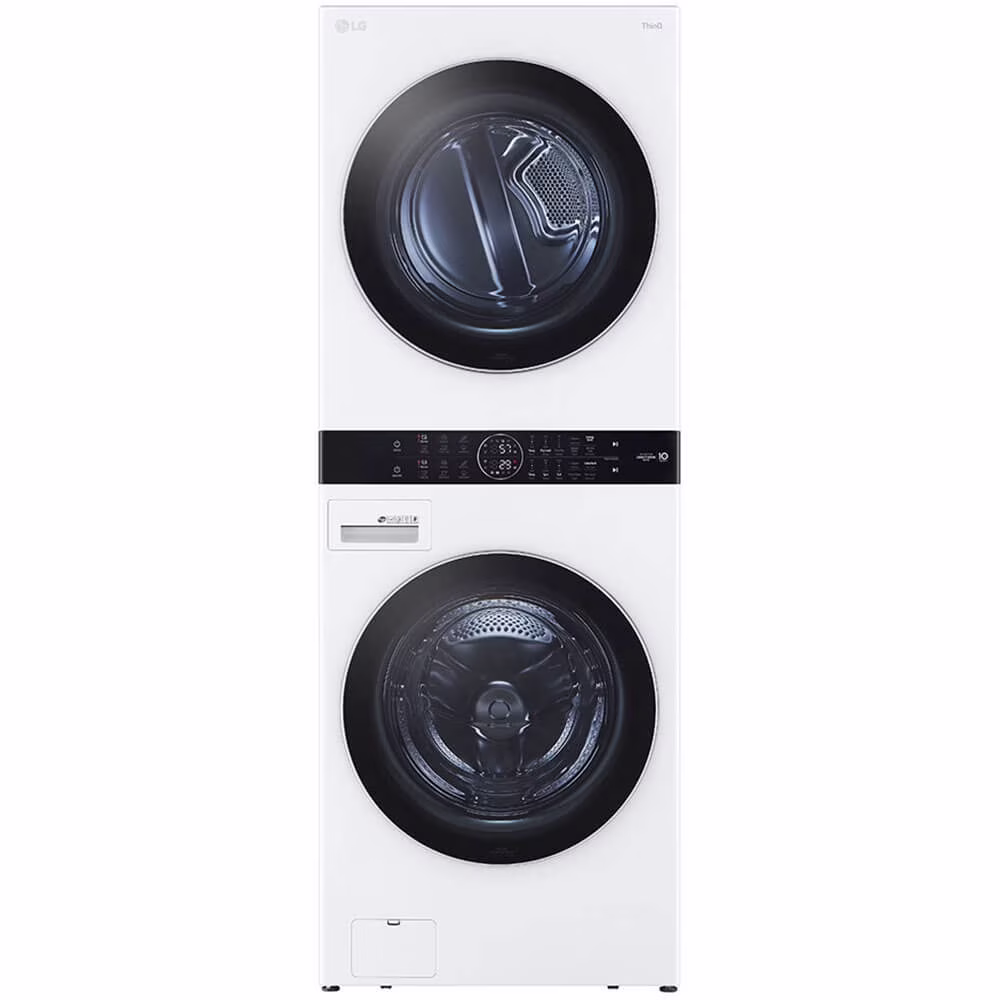 LG WKGX201HWA 27 inch White WashTower Laundry Center with 4.5 cu. ft. Washer and 7.4 cu. ft. Gas Dryer