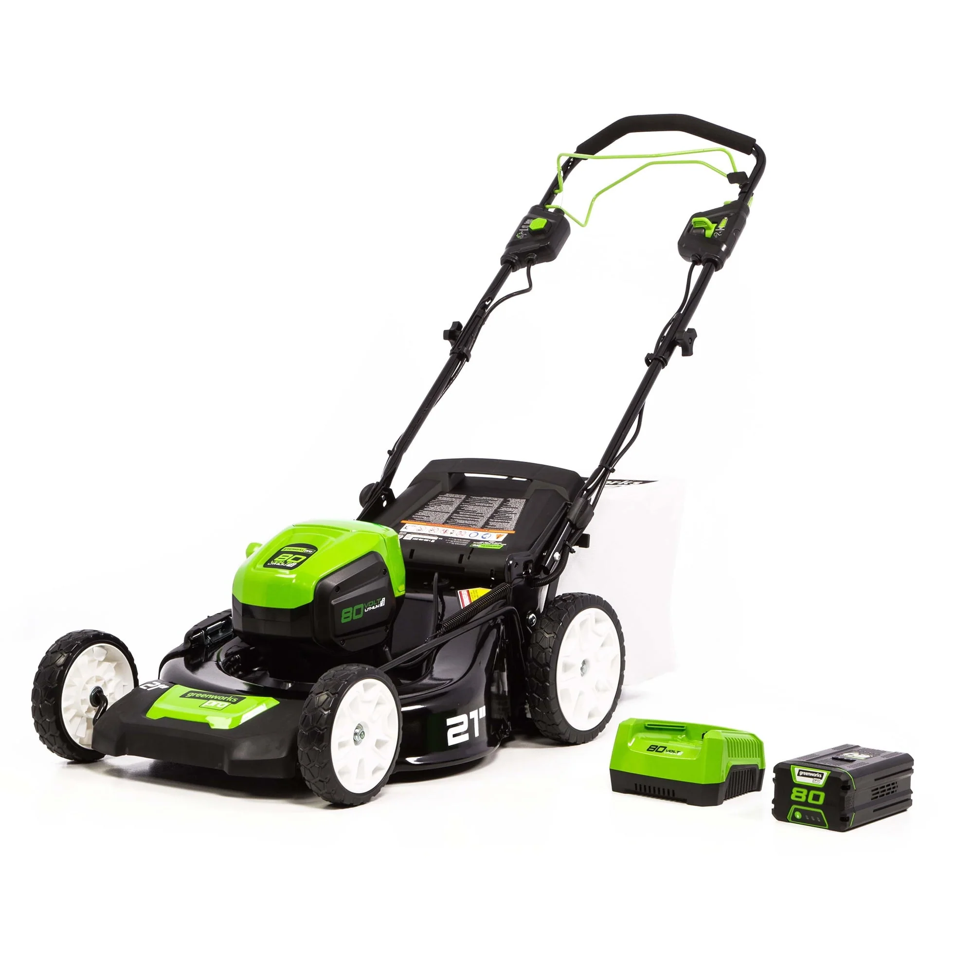 Greenworks 80V 21" SP Mower, 5Ah Battery and Charger 2502402NV