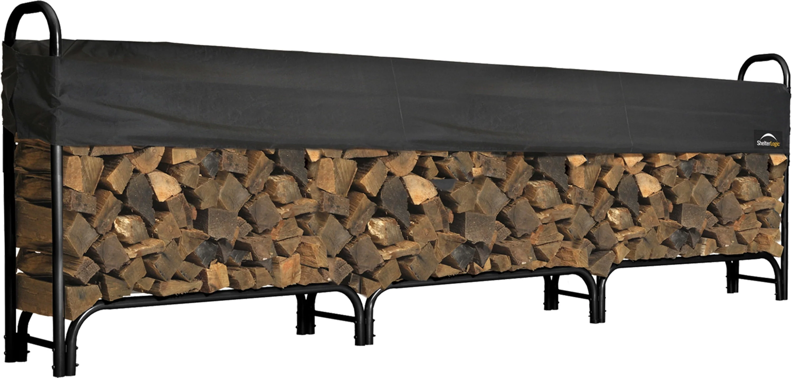 Heavy Duty Firewood Rack with Cover 12 ft.
