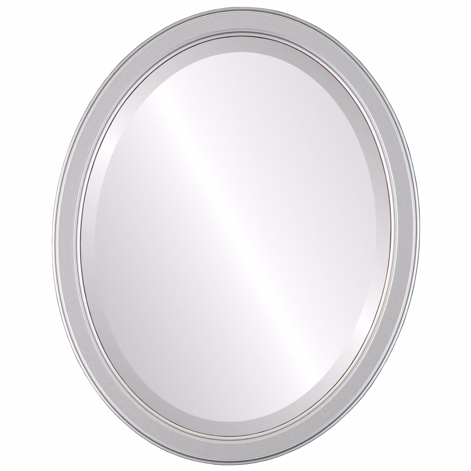 OVALCREST by The OVALCREST Mirror Store Toronto Framed Oval Mirror in Silver Spray 13x17