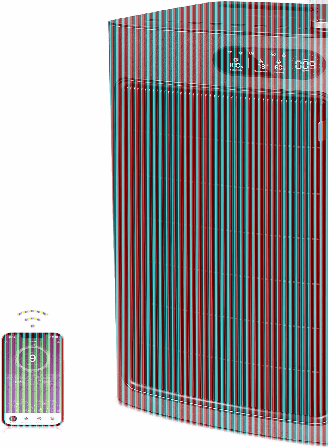 Jafanda Smart 6862 Sq.ft H13 HEPA Air Purifier, Black