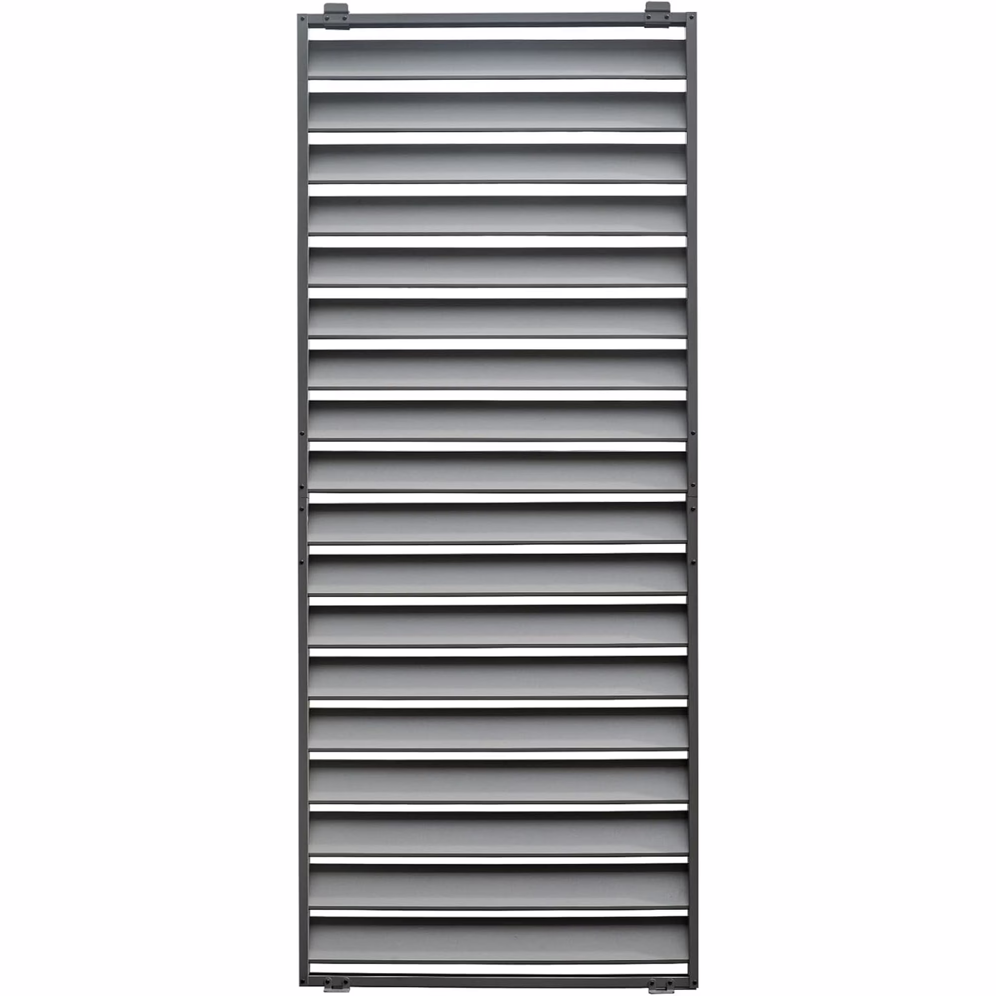 TOTAL Outdoor Waterproof Aluminum Privacy Screen for Louvered Pergolas, UV Resistant, Wind Blocking, Gray (Pergola Not Included)