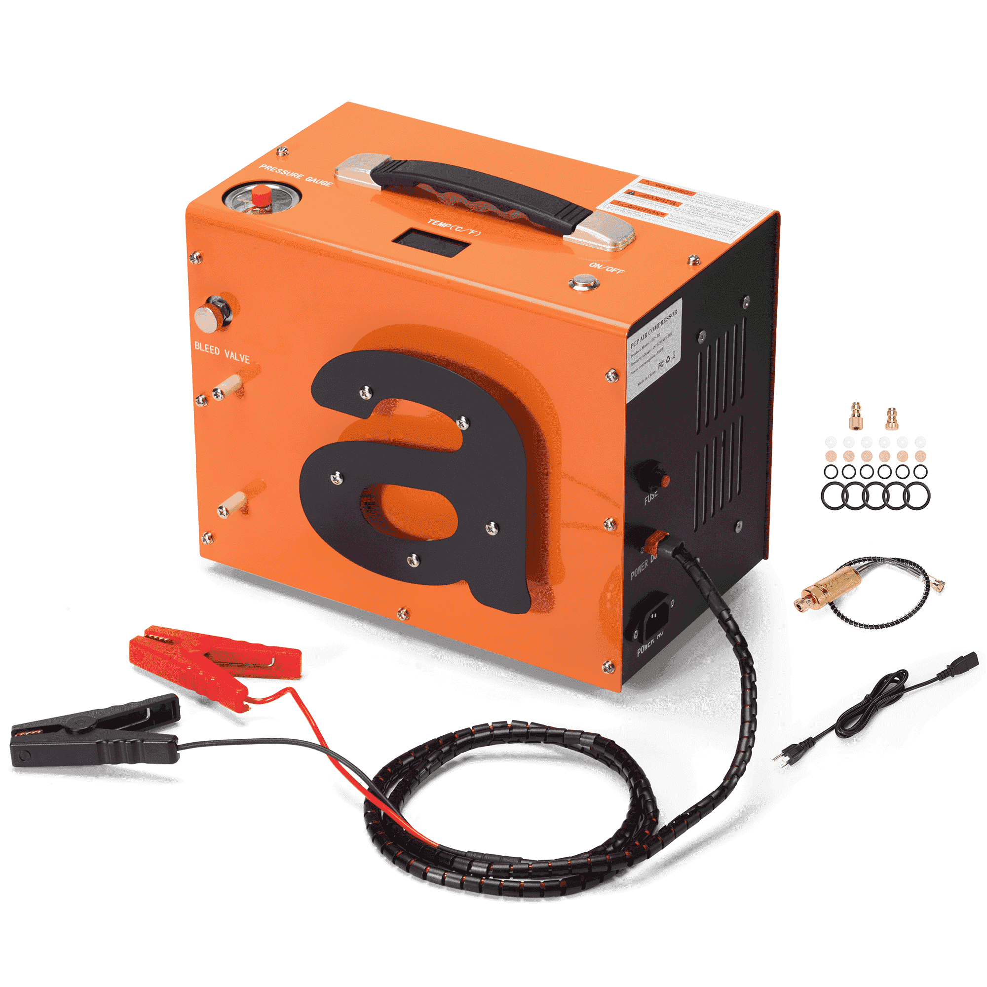 PCP Air Compressor 4500PSI  Auto Stop PCP Compressor with Water Oil-Free 12V DC 110V AC Portable PCP Compressor for Paintball Scuba Air Rifle