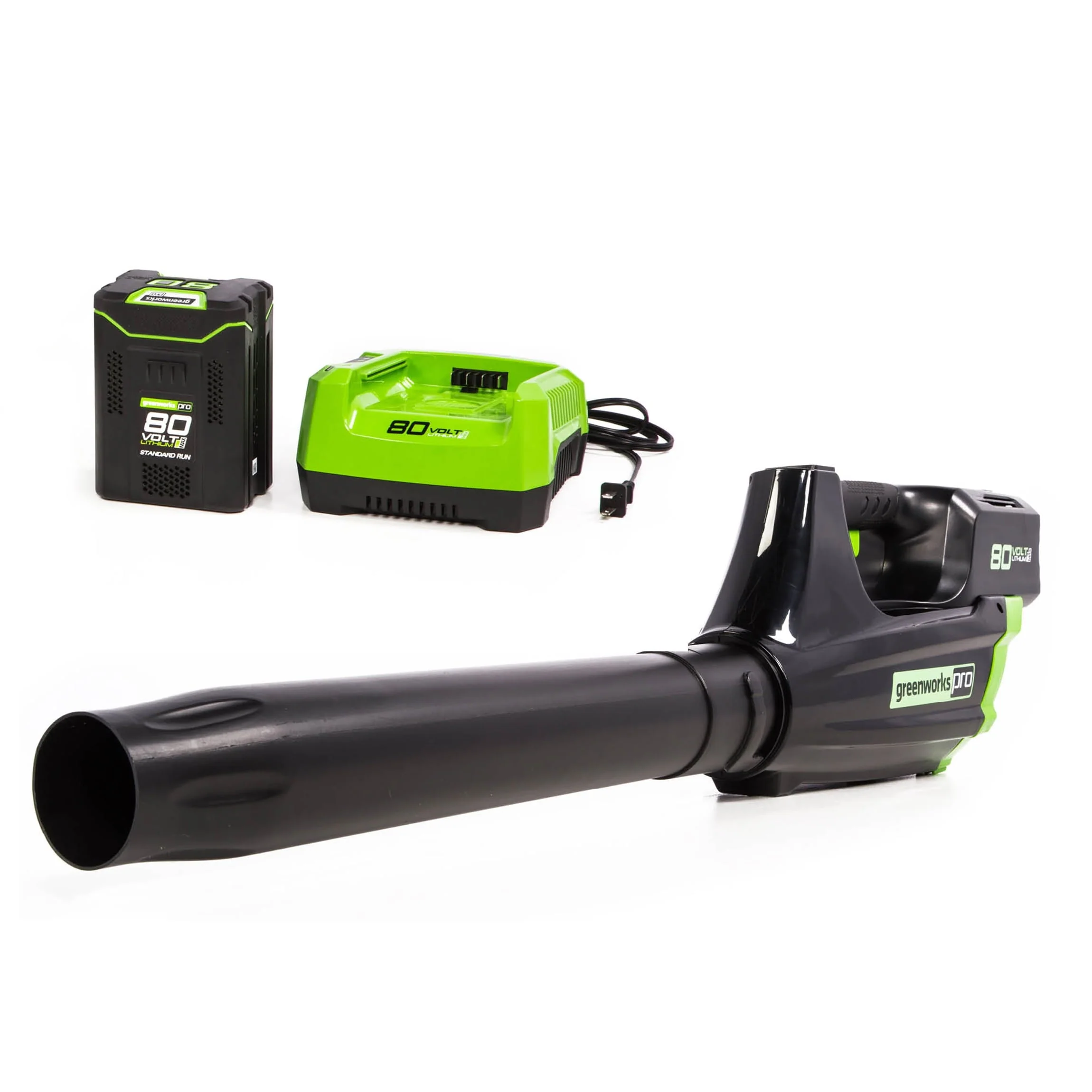 Greenworks PRO 80V 125 MPH - 500 CFM Cordless Blower, 2.0 AH Battery and Charger Included