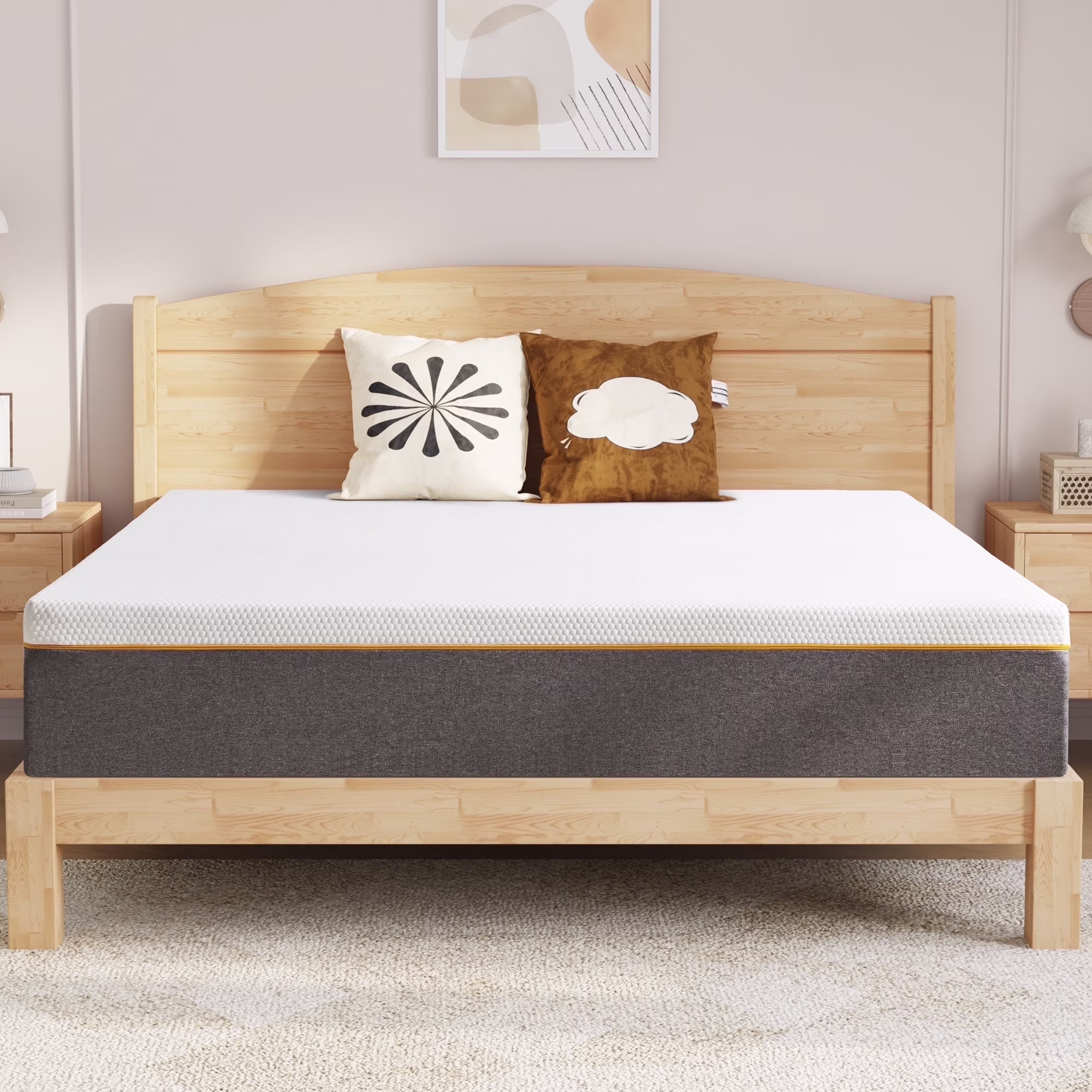 King Size Mattress, JIAVA 14" Soft Memory Foam Mattress in a Box