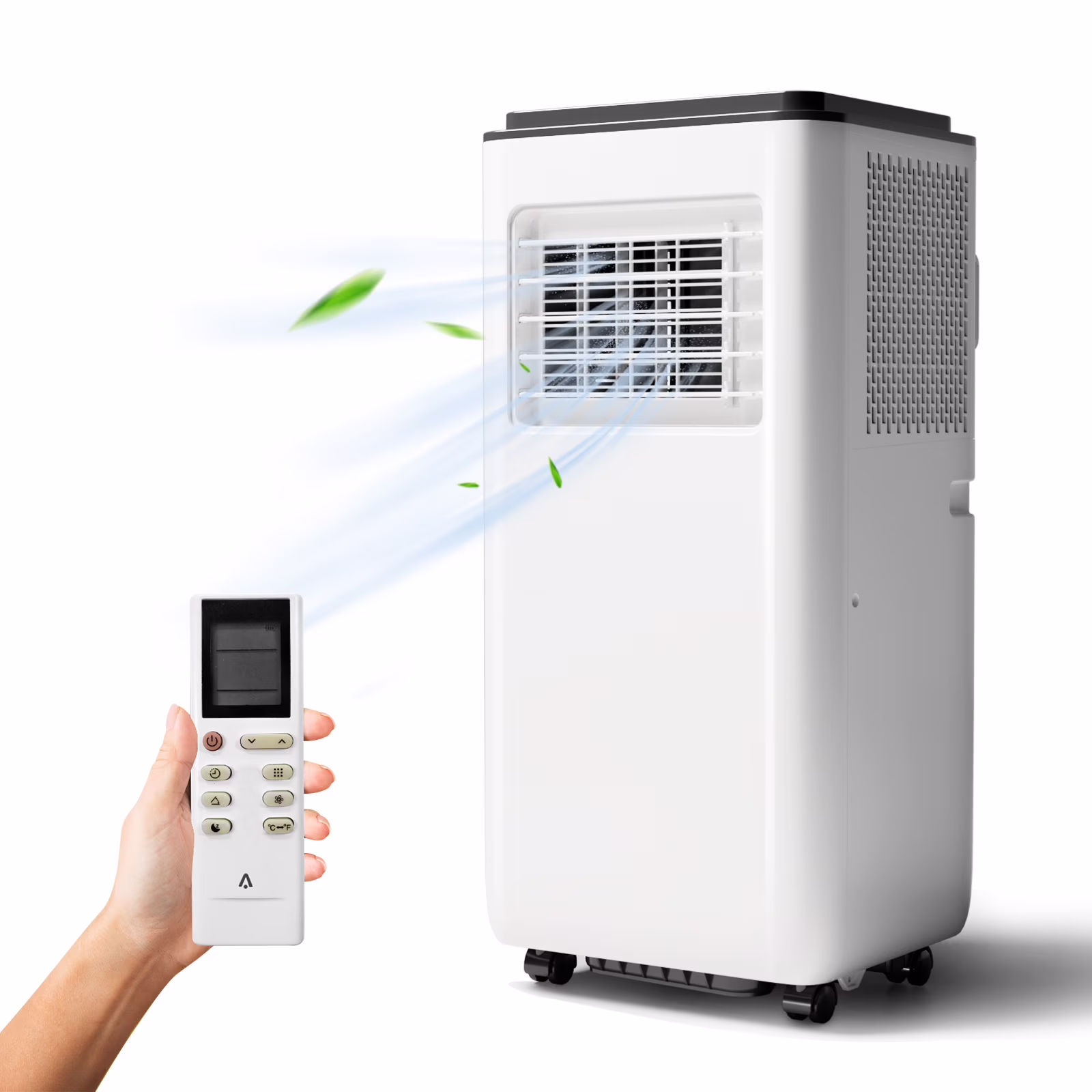 Kselythan 8000 BTU Portable Air Conditioner, 3-in-1 Portable AC Units with Remote Control, Room Air Conditioner with Cool, Dehumidifier and Fan Function