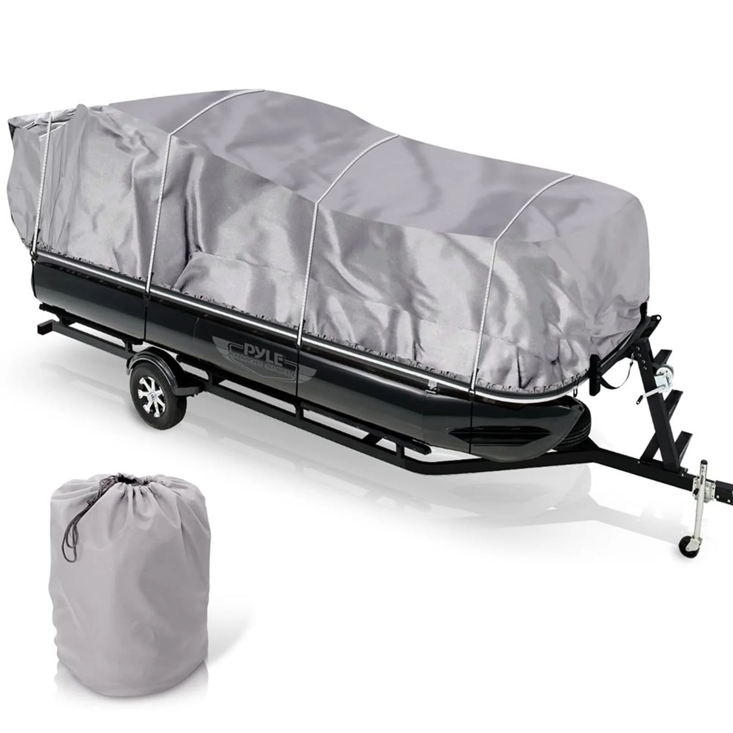 Pyle PCV441 Armor Shield Universal Waterproof Pontoon Boat Cover