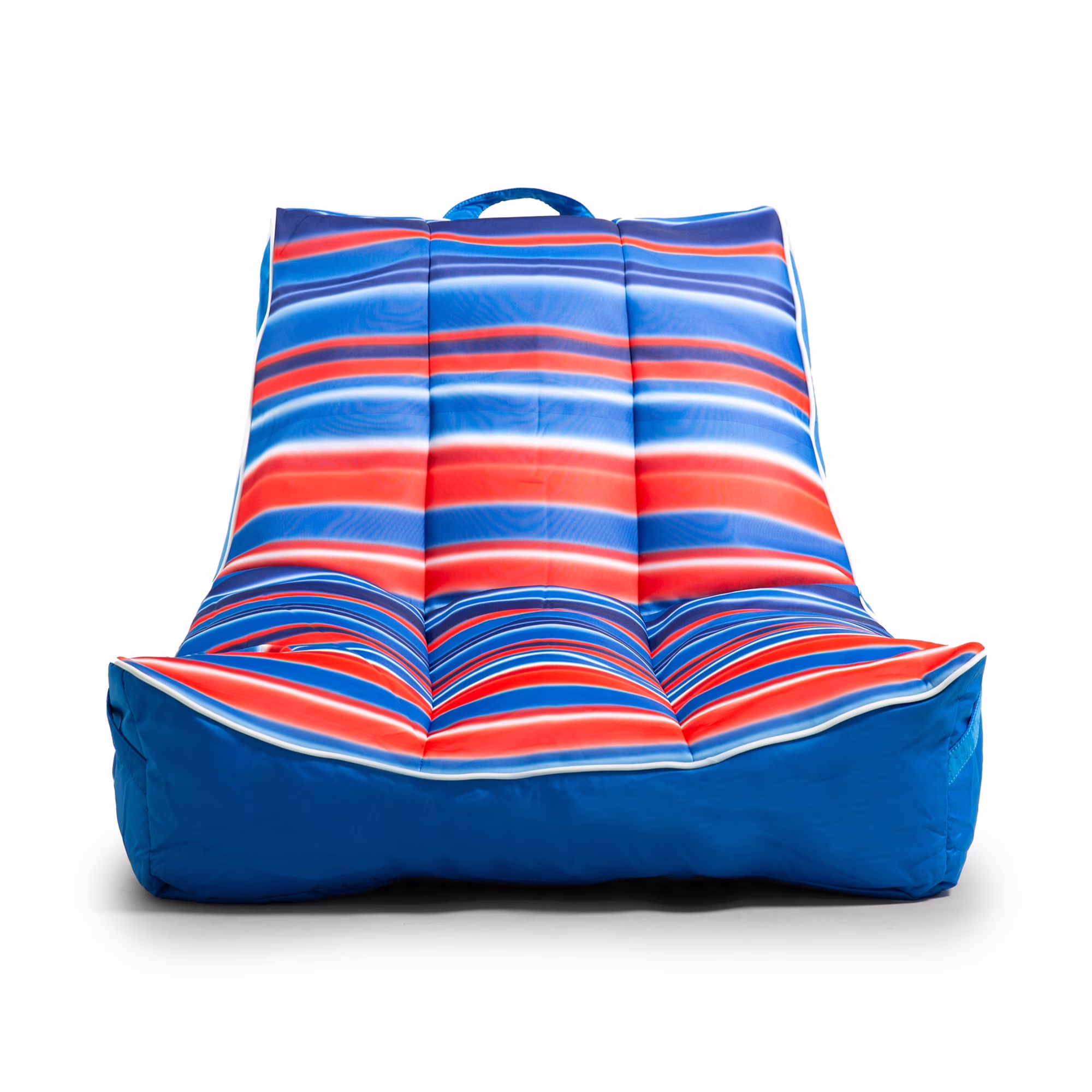 Big Joe Captain's Float Pool Float Adult Doubled-Sided Mesh 3 Feet Bean Filled Pool Float with Cup Holder Blurred Americana