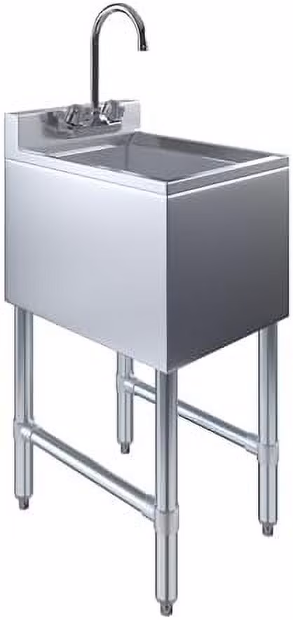 Stainless Steel Single One Compartment Under Bar Sink with Faucet
