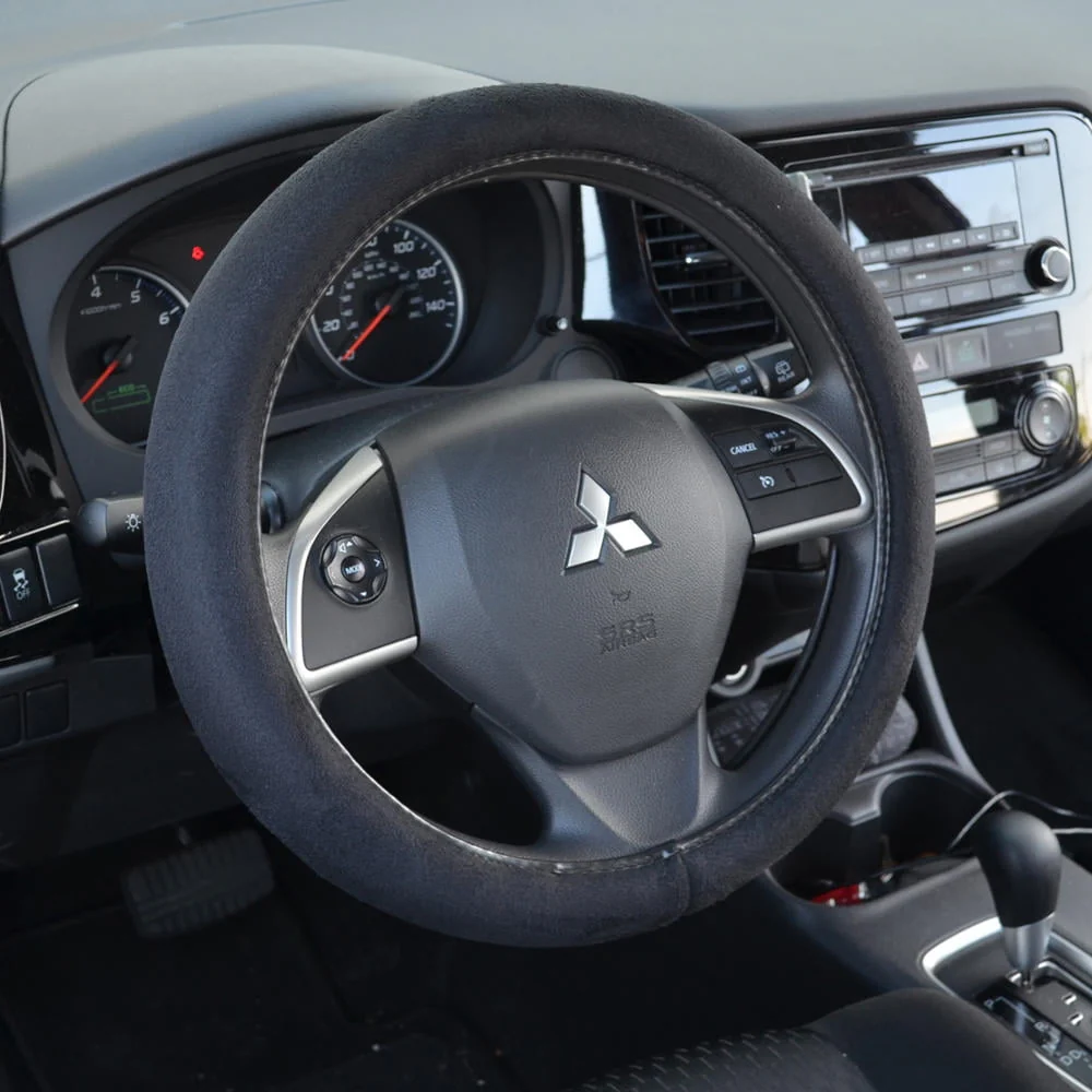 BDK Comfort Grip Memory Car Steering Wheel Cover - Standard Size, Max Protection From Hot & Cold Weather (3 Colors)