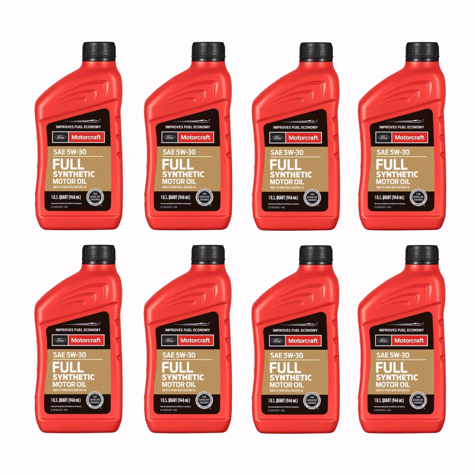 8 Quarts Engine Motor Oil OEM FORD MOTORCRAFT Full Synthetic SAE 5W-30 MPN #XO5W30QFS