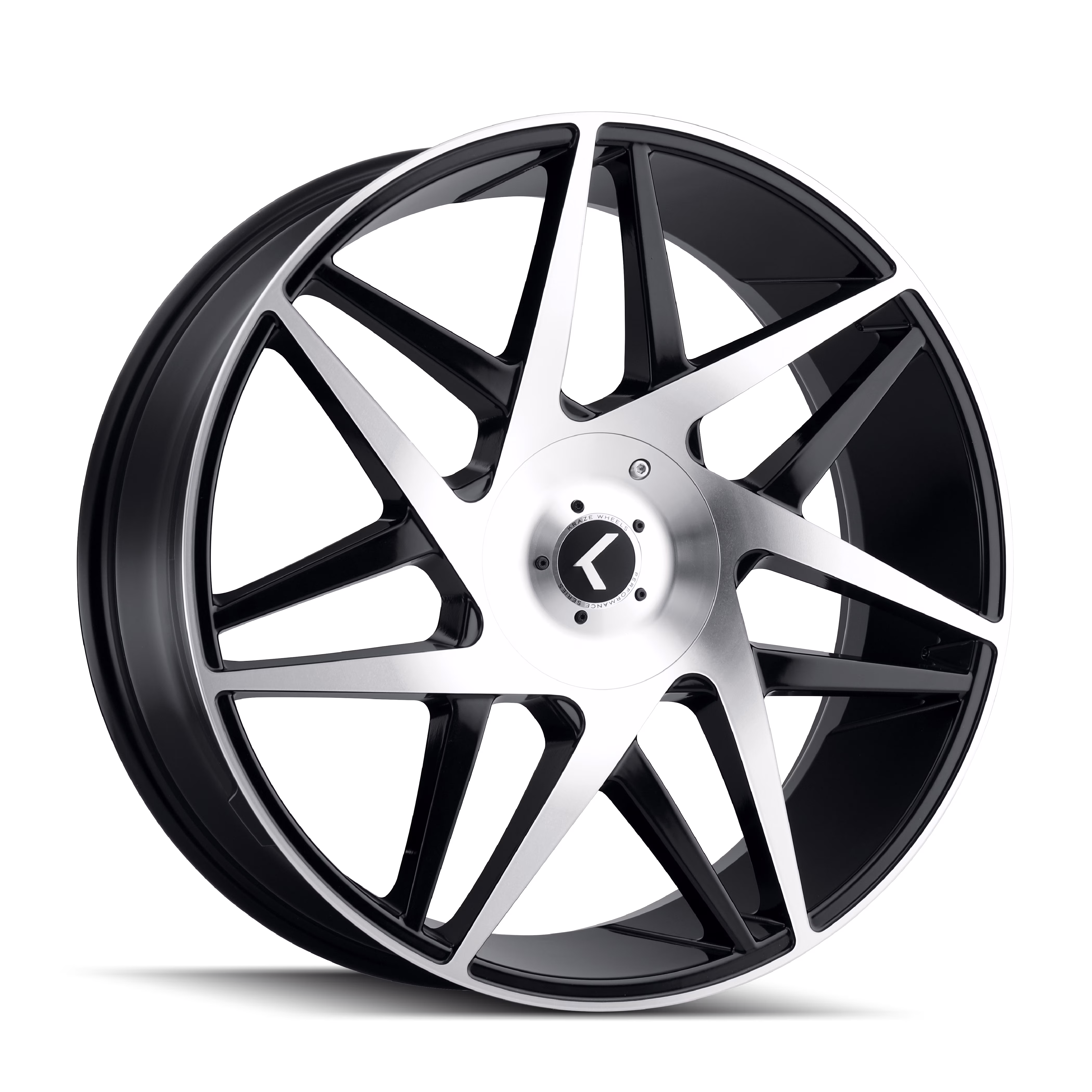 Kraze Phase-Kr192 22X9.5 6X135/6X139.7 30Et 106Cb Black/Machined