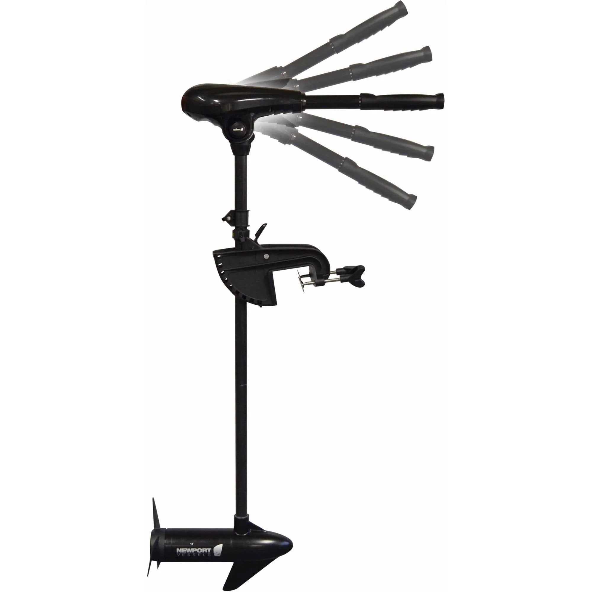 Newport Vessels X-Series 55lb Thrust Transom Mounted Saltwater Electric Trolling Motor w/LED Battery Indicator (36" Shaft)