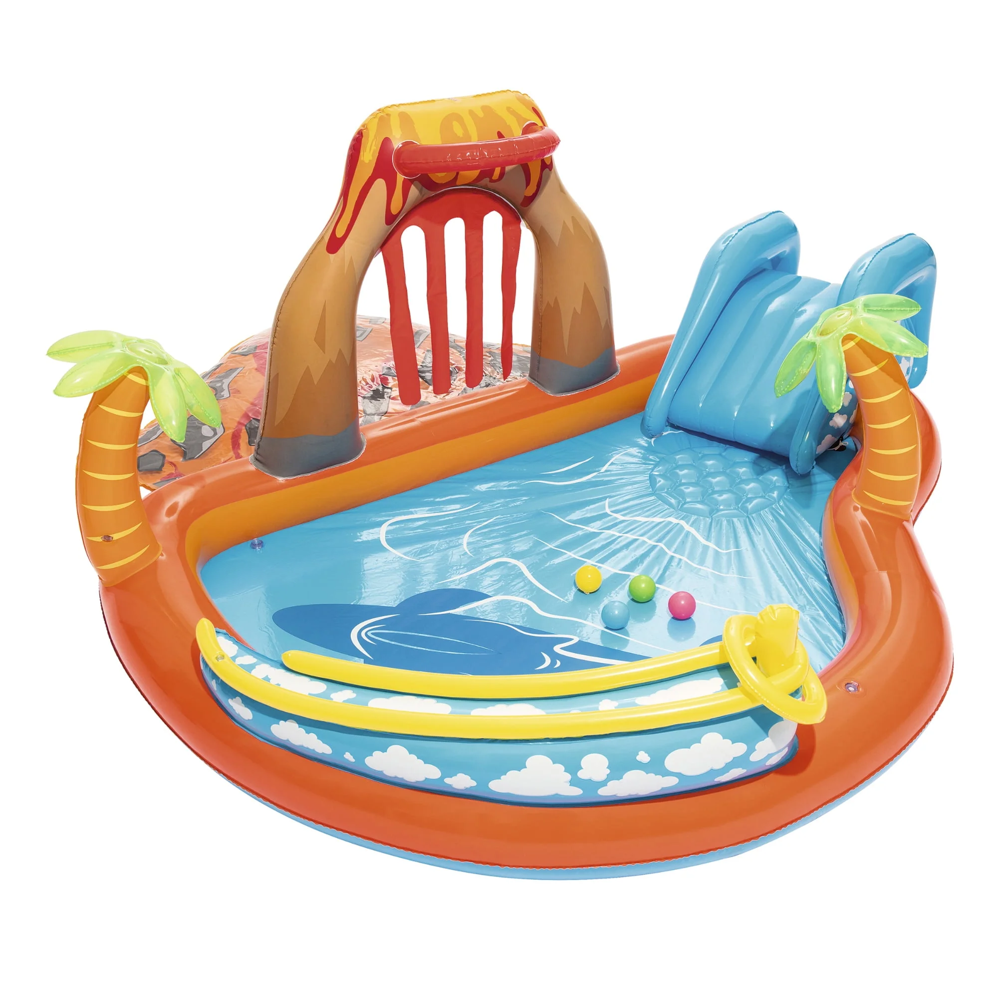 Bestway - H2OGO! 104 in. x 104 in. x 41 in. Lava Lagoon Play Center