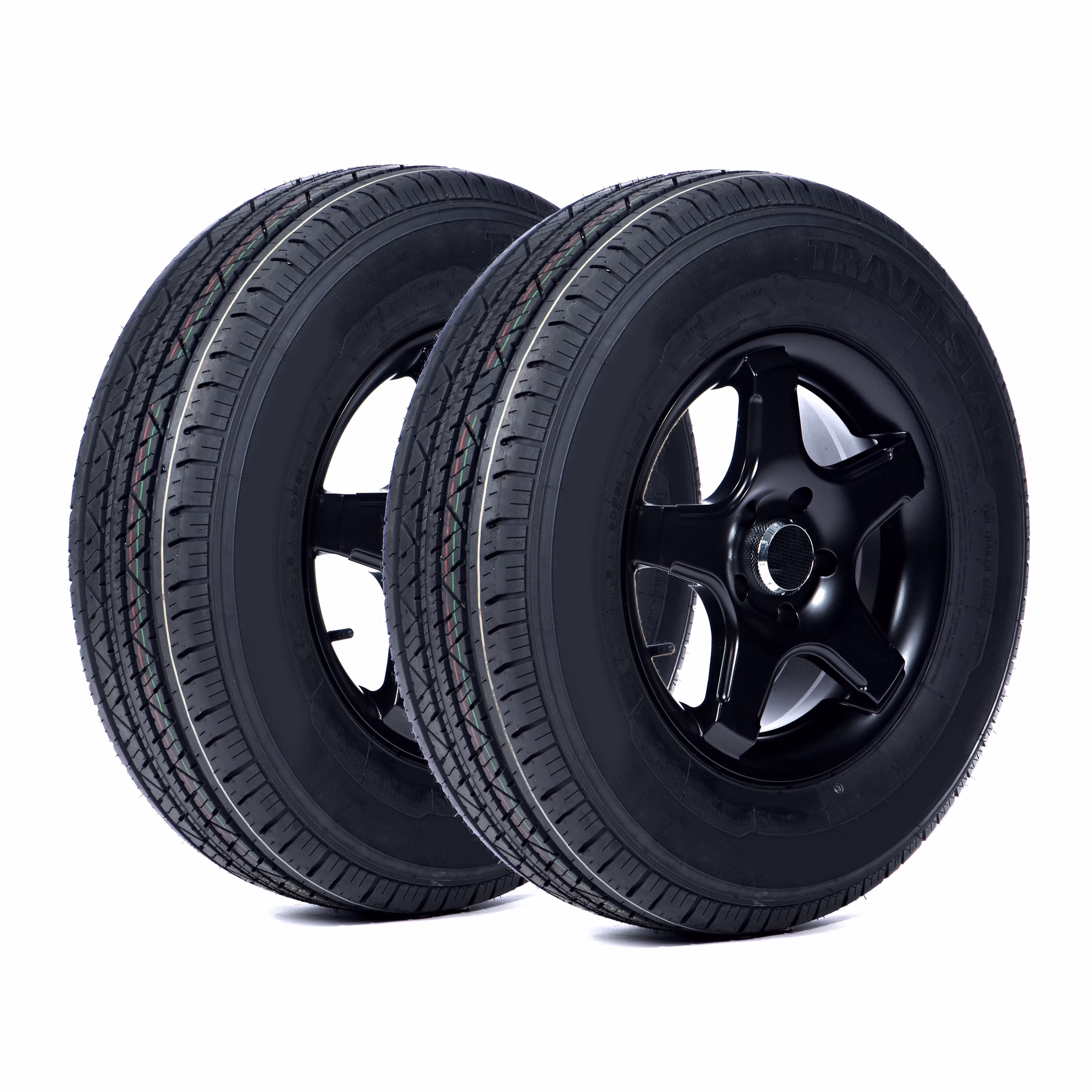 Travelstar HF288 ST205/75R14 8Ply 105/101N Load Range D Trailer Tire - ST205/75/14,Set of 2(Tire Only)