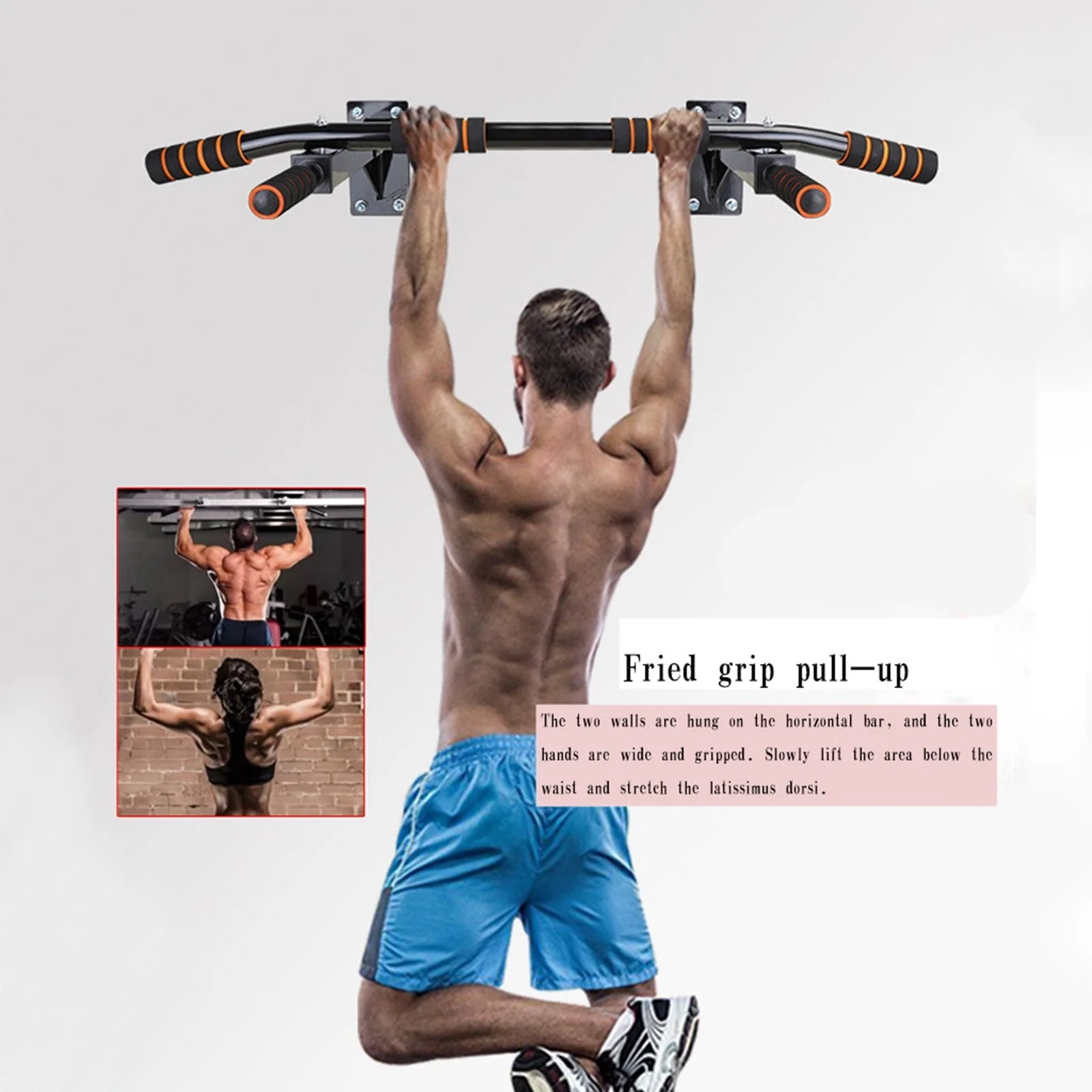 Guzom Exercise & Fitness- indoor Pull-up Single Bar Exerciser Multi-functional Fitness Equipment