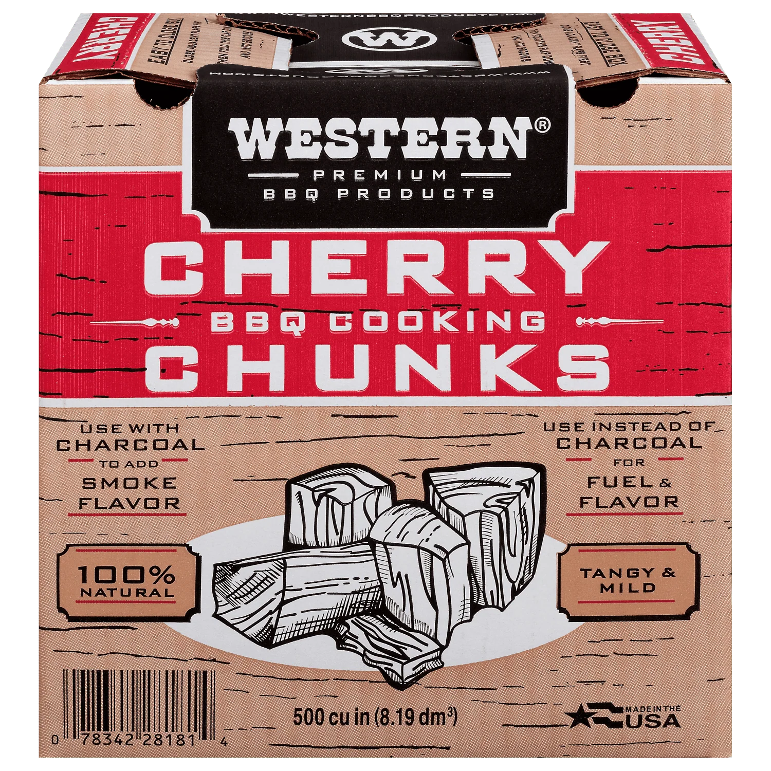 Western 500 CU in Cherry Smoking Wood Chunk Box