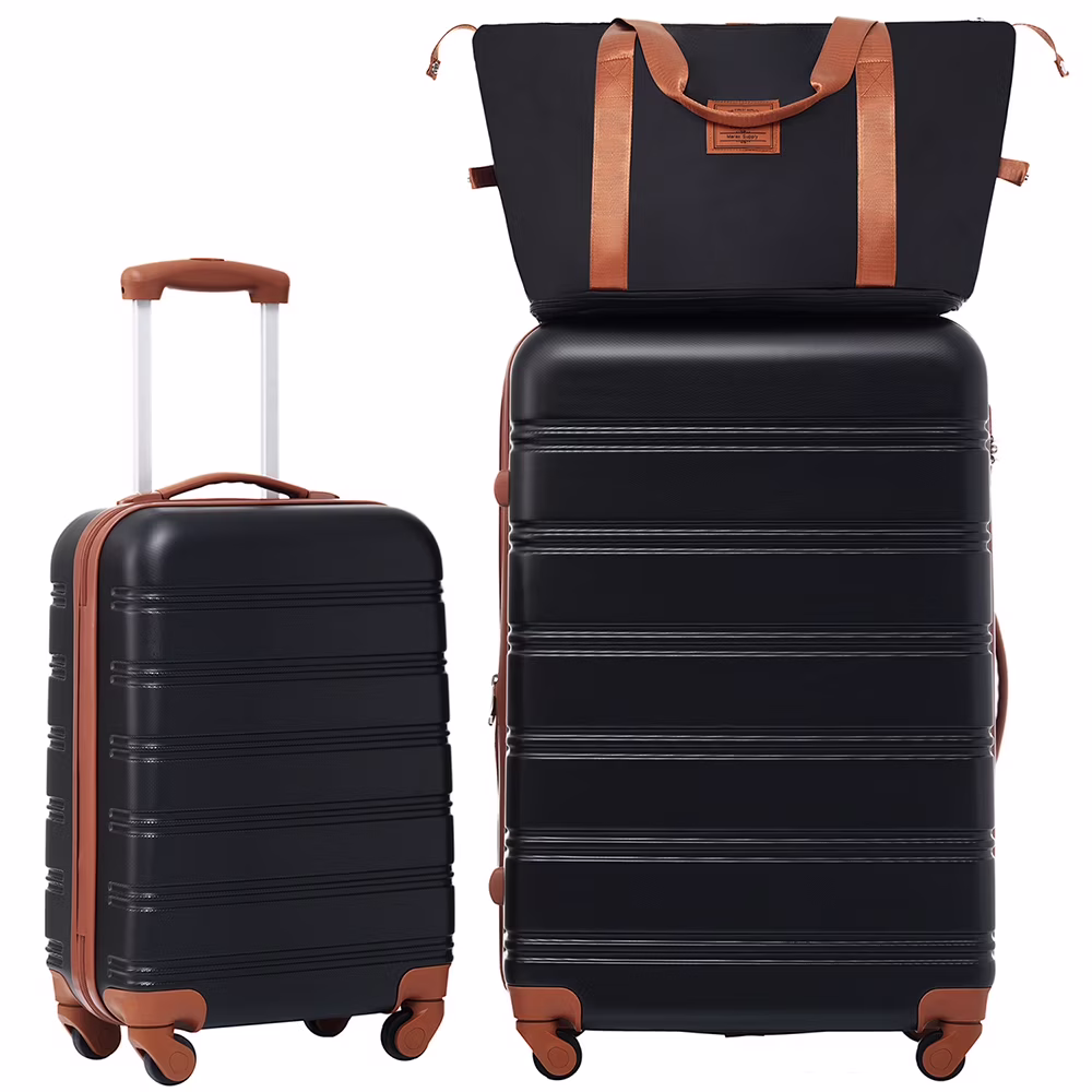 Spaco Hardshell Luggage Sets 2Pcs + Bag Spinner Suitcase with TSA Lock Lightweight 20" + 28"