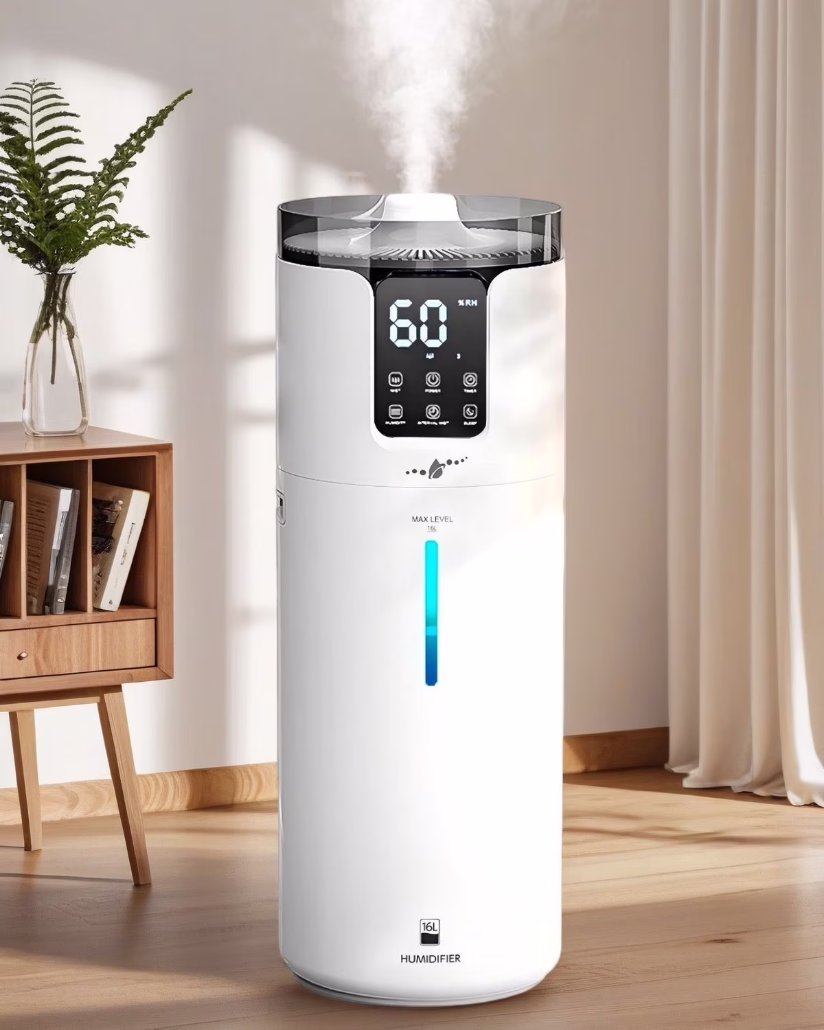 Lacidoll 4.2 Gal Humidifier for Large Room Bedroom, Top Fill, Essential Oil Tray, Touch and Remote Control