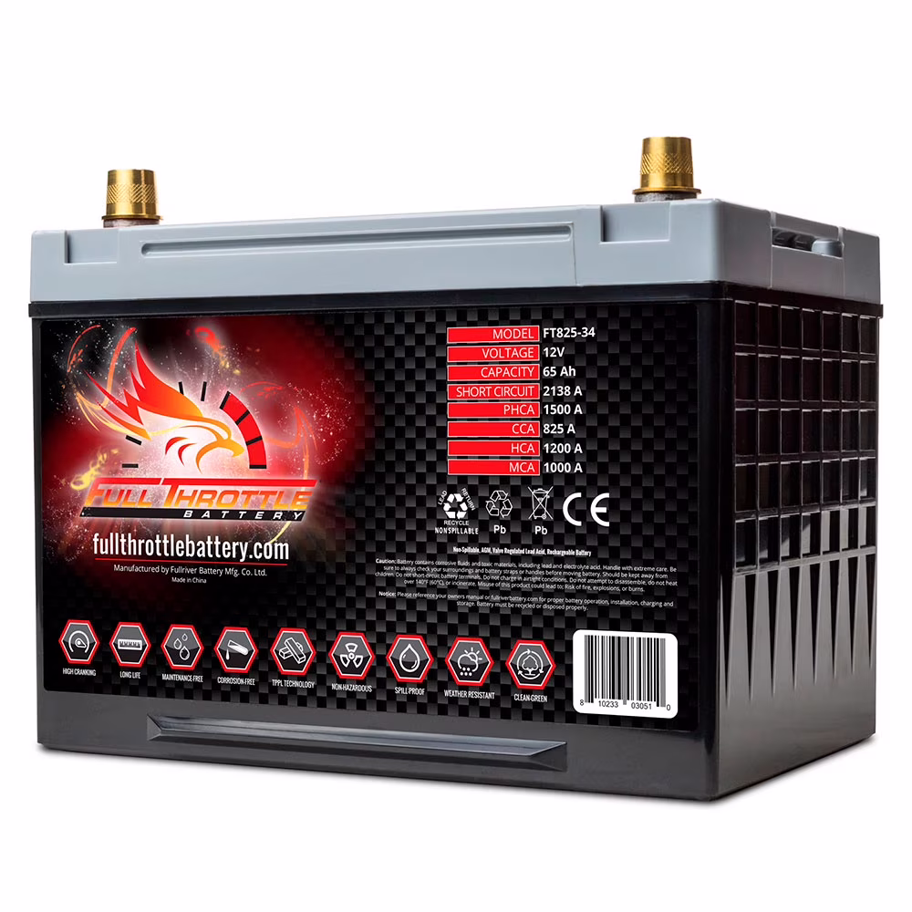 Fullriver Full Throttle FT825-34 Group 34 AGM Battery